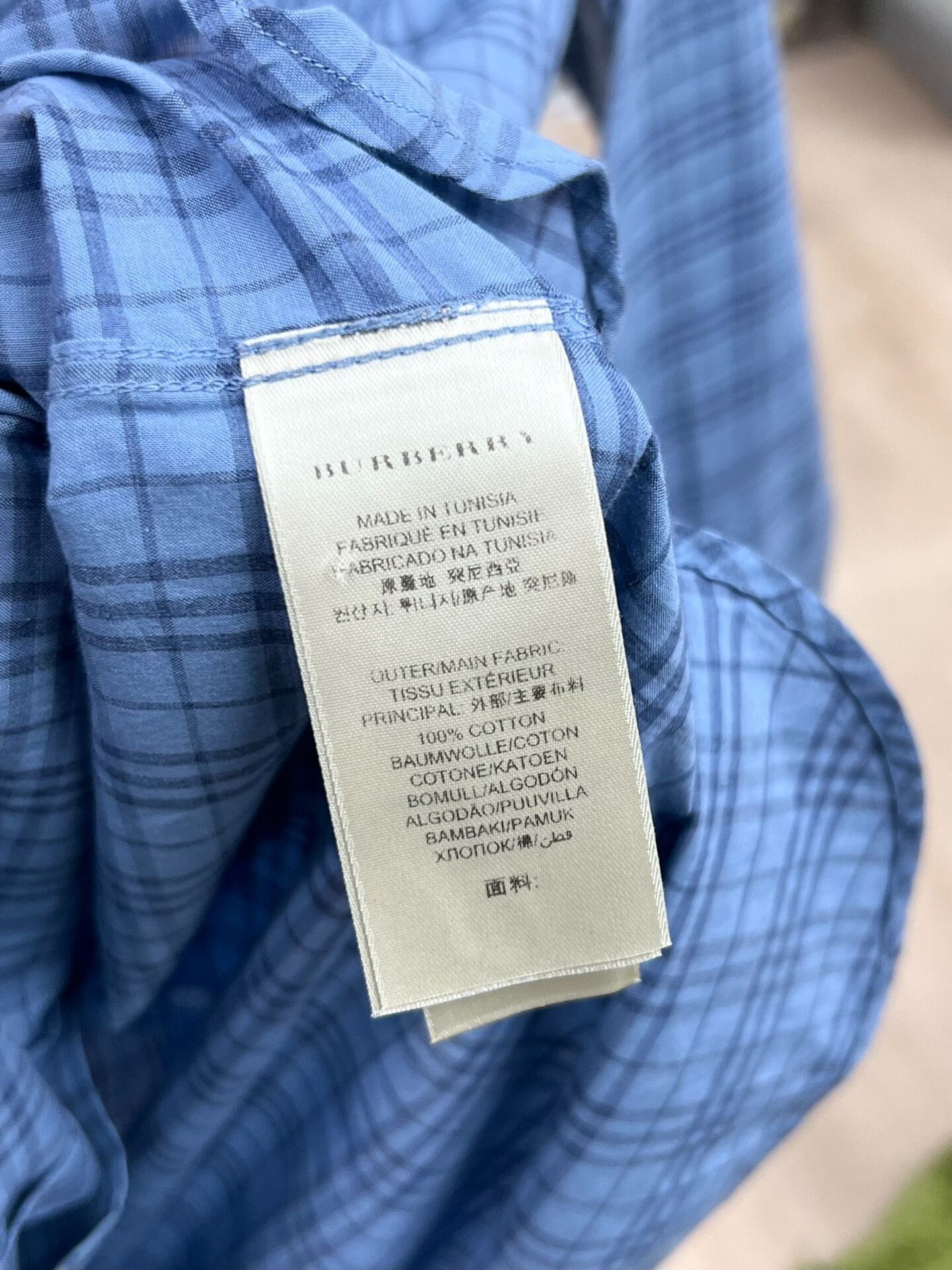 Burberry Burberry Plaid Blue Shirt m Men Size US M / EU 48-50 / 2 - 5 Thumbnail