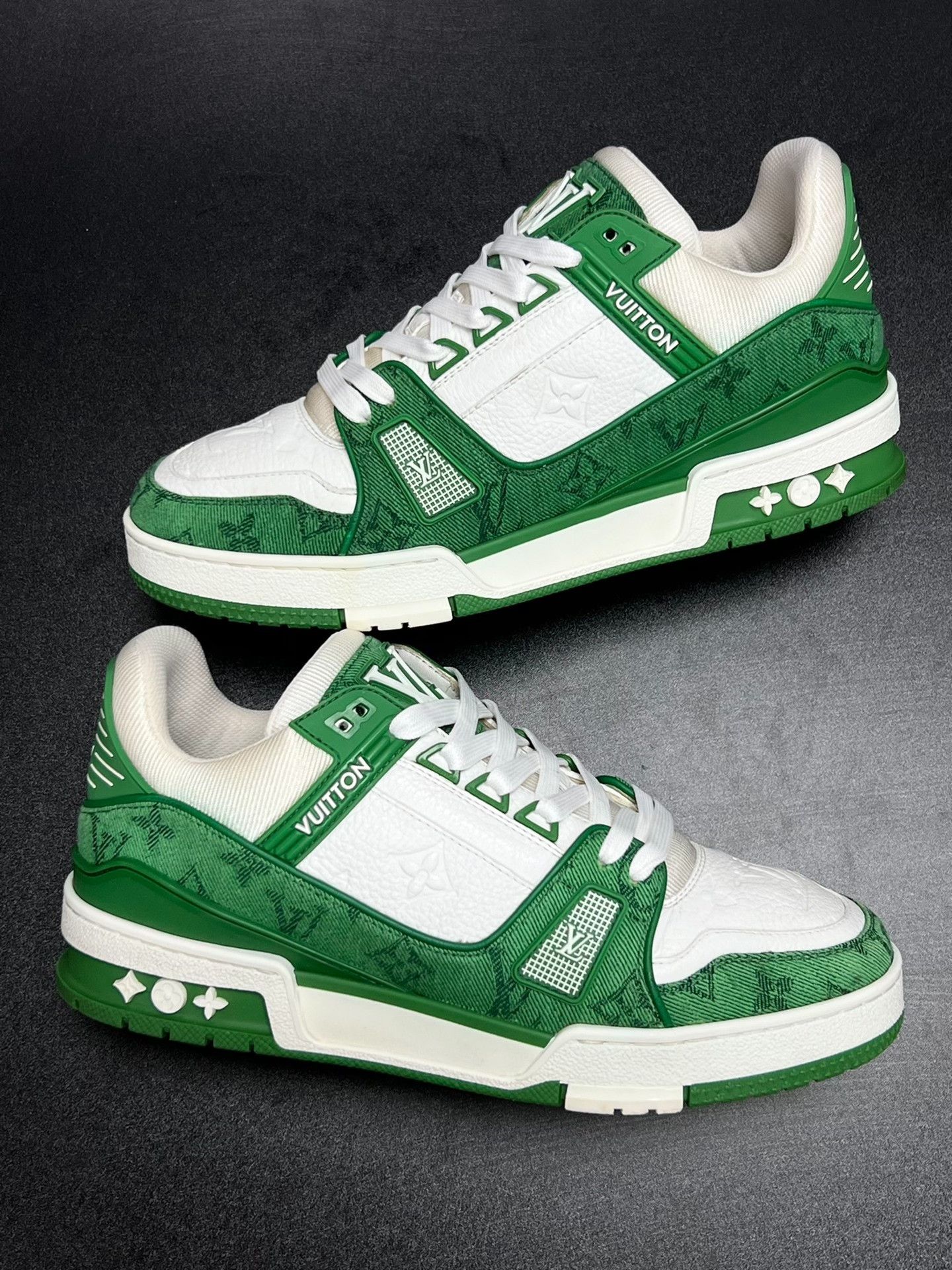 Louis Vuitton Louis Vuitton Training Denim Green Lowtop Sneakers 5.5 Men Size US 5.5 / EU 38 - 5 Thumbnail