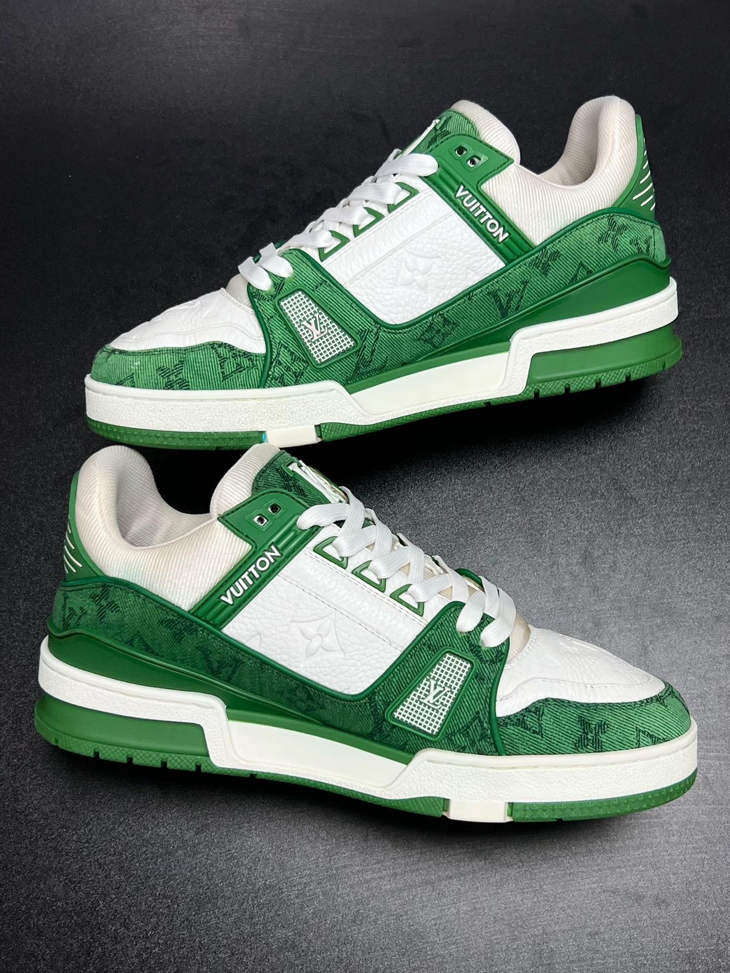 Louis Vuitton Louis Vuitton Training Denim Green Lowtop Sneakers 5.5 Men Size US 5.5 / EU 38 - 6 Thumbnail