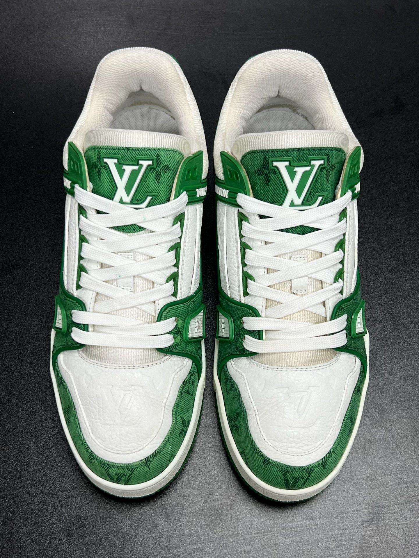 Louis Vuitton Louis Vuitton Training Denim Green Lowtop Sneakers 5.5 Men Size US 5.5 / EU 38 - 3 Thumbnail