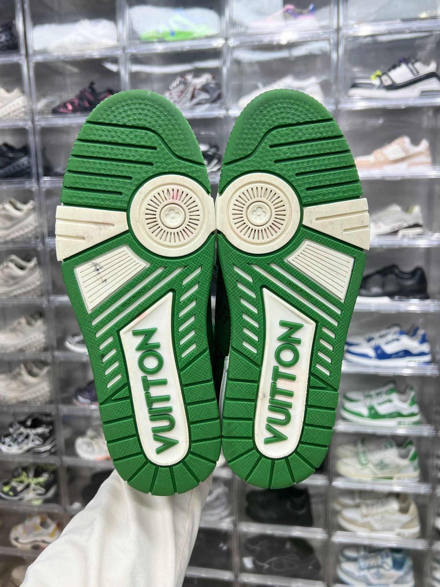 Louis Vuitton Louis Vuitton Training Denim Green Lowtop Sneakers 5.5 Men Size US 5.5 / EU 38 - 8 Thumbnail
