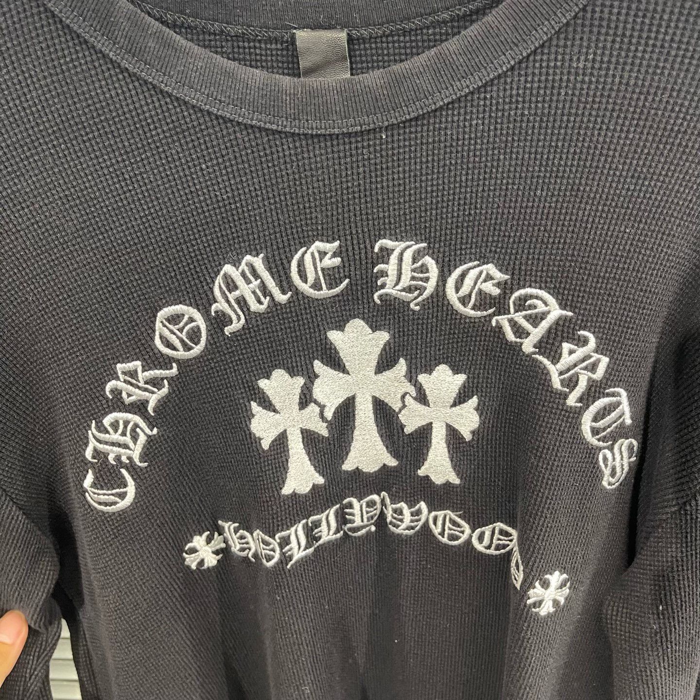 Chrome Hearts Chrome Hearts Triple Cross Embroidered Long Sleeve L Size US L / EU 52-54 / 3 - 5 Thumbnail
