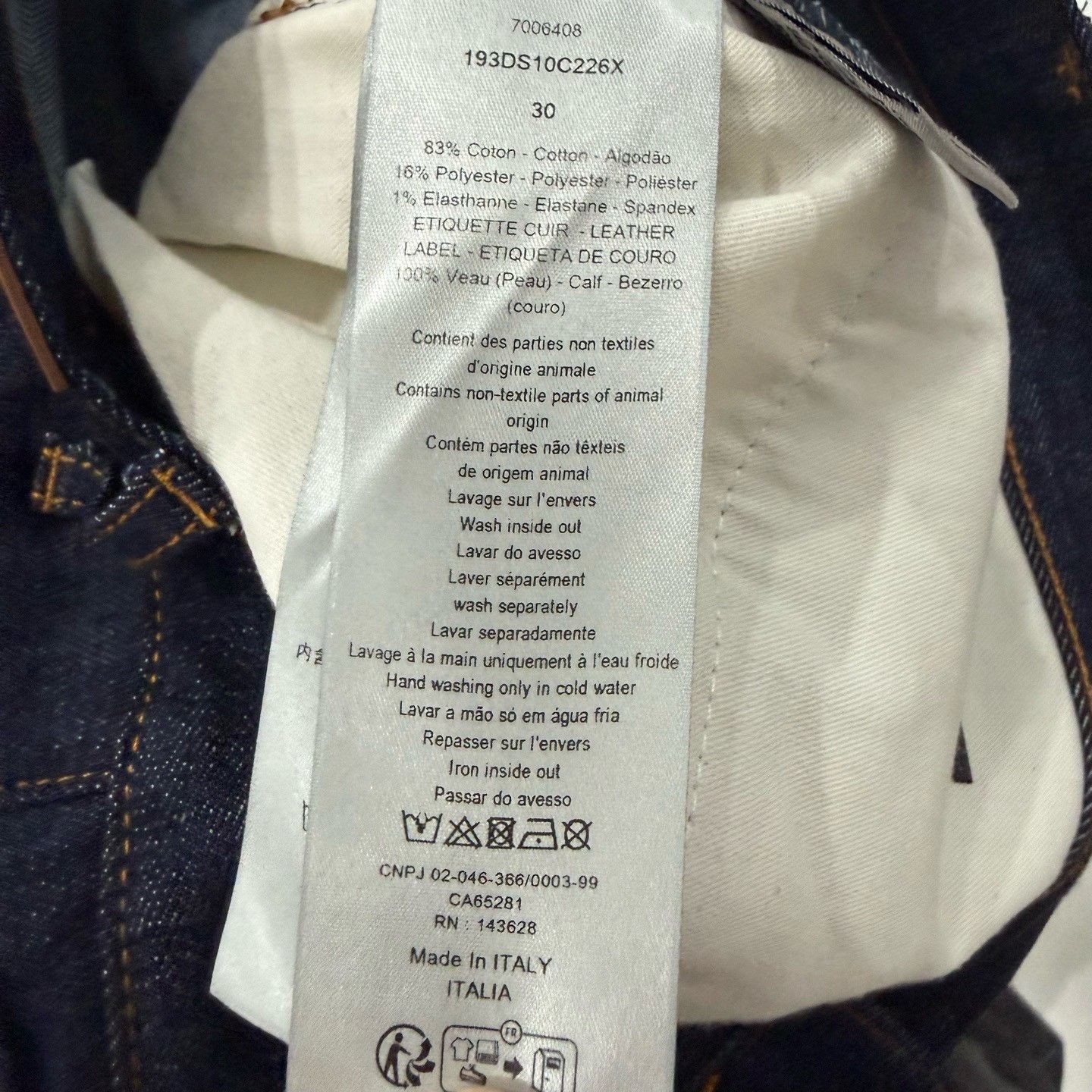 Dior Dior Oblique Cuffed Denim Jeans 30 Size US 30 / EU 46 - 6 Thumbnail