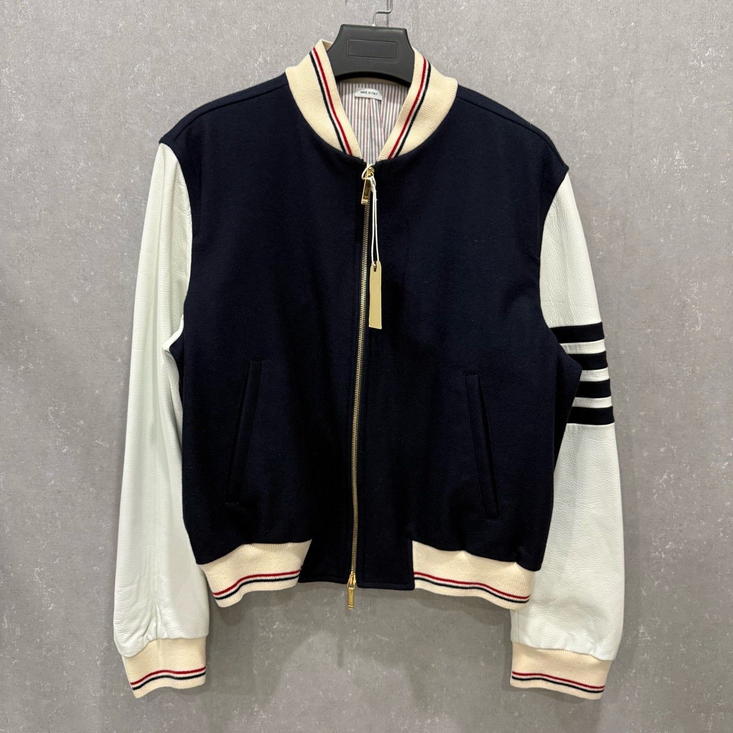 Thom Browne Thom Browne Wool Leather Varsity Jacket Size 5 Size US XXL / EU 58 / 5 - 2 Thumbnail