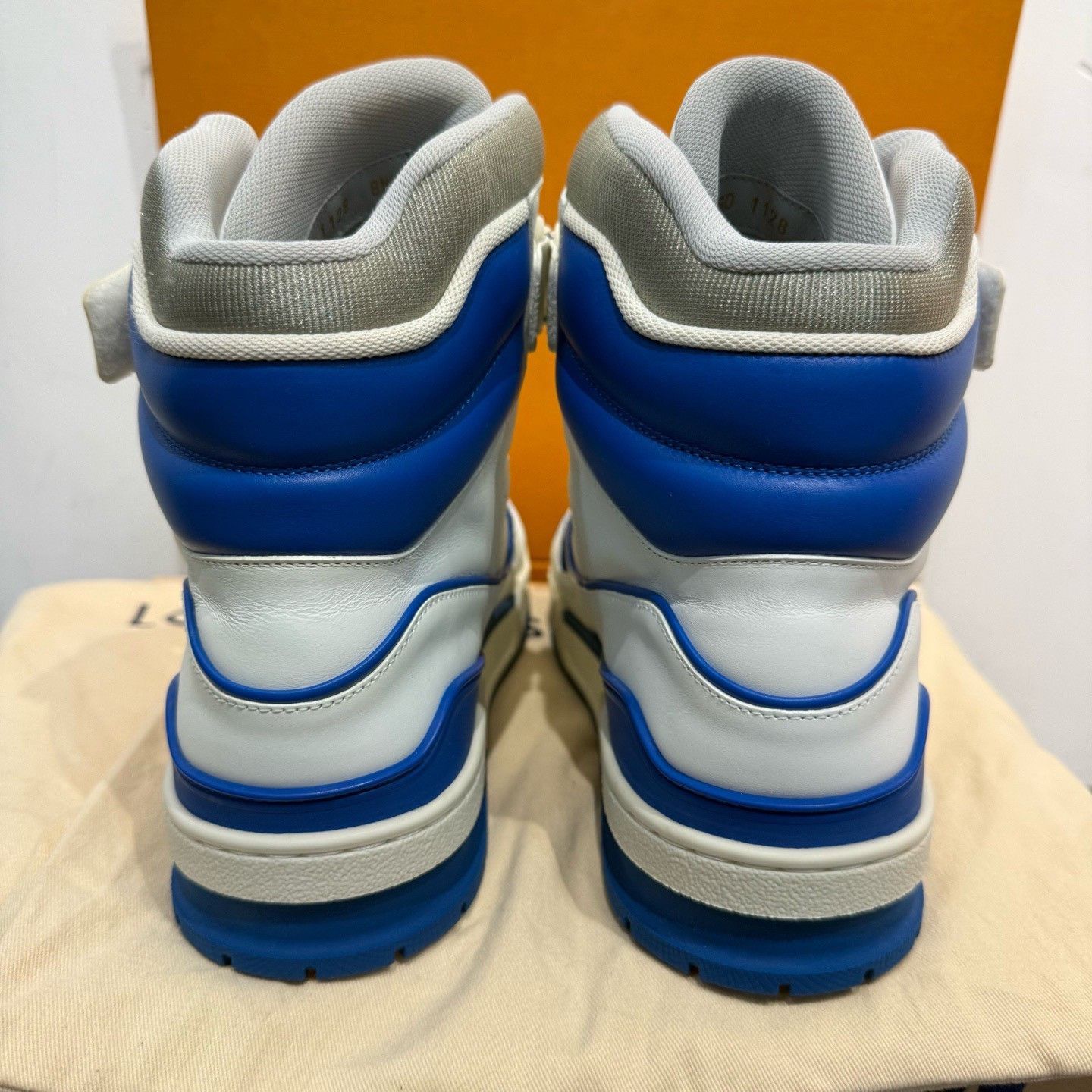 Louis Vuitton Louis Vuitton Blue White Trainer Hi-Top Sneakers US 9.5 Size US 9.5 / EU 42-43 - 6 Thumbnail