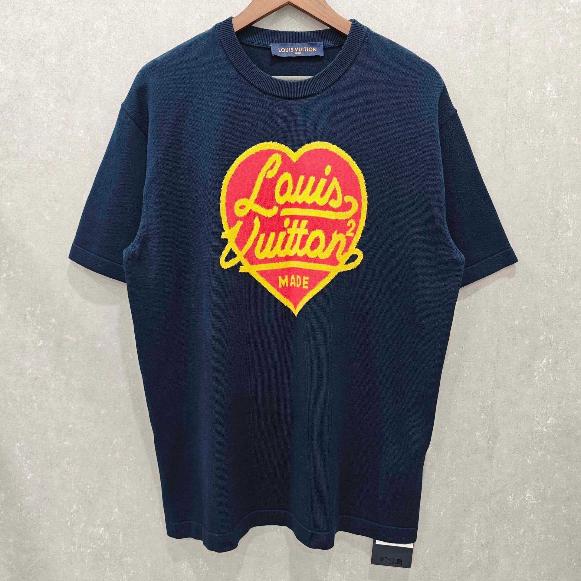 Louis Vuitton Louis Vuitton x Nigo Heart Logo Knit T-Shirt XL Size US XL / EU 56 / 4 - 2 Thumbnail