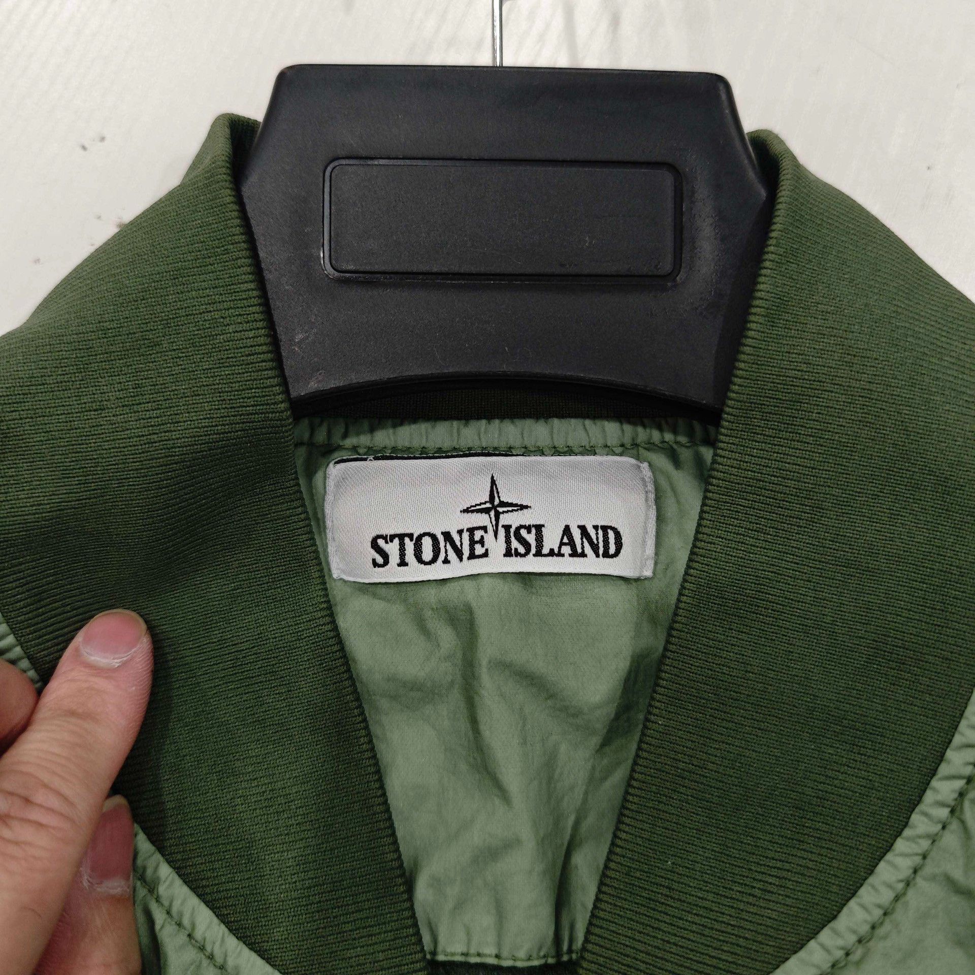 Stone Island Stone Island Green Resin Bomber Jacket XL Size US XL / EU 56 / 4 - 7 Thumbnail