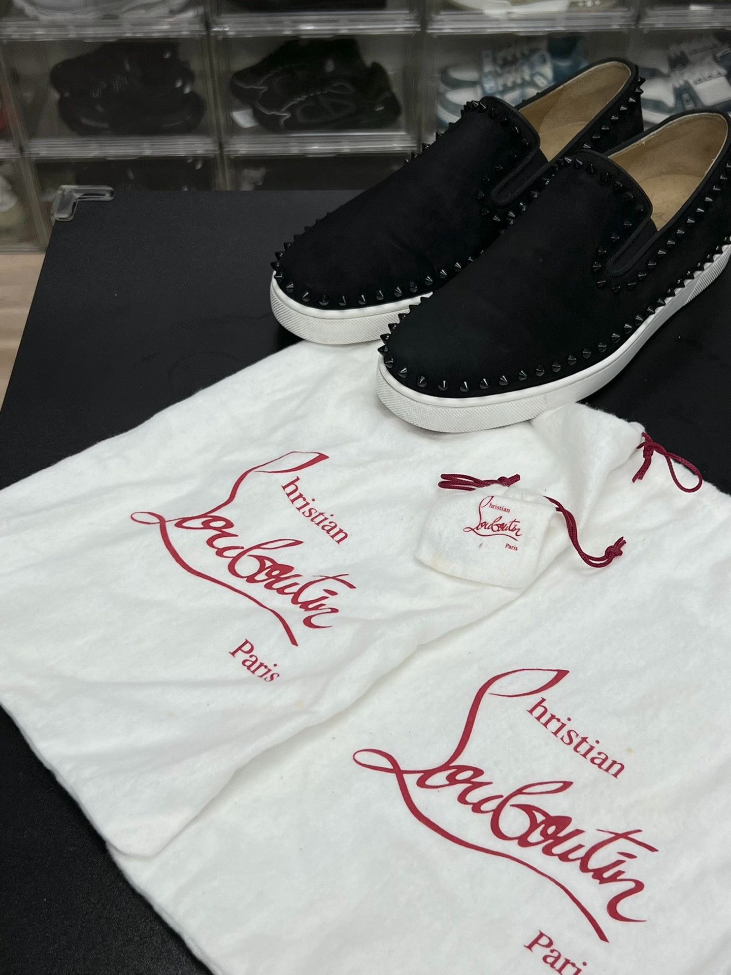 Christian Louboutin Christian Louboutin Black Lowtop Sneakers 9.5 Men Size US 9.5 / EU 42-43 - 8 Thumbnail