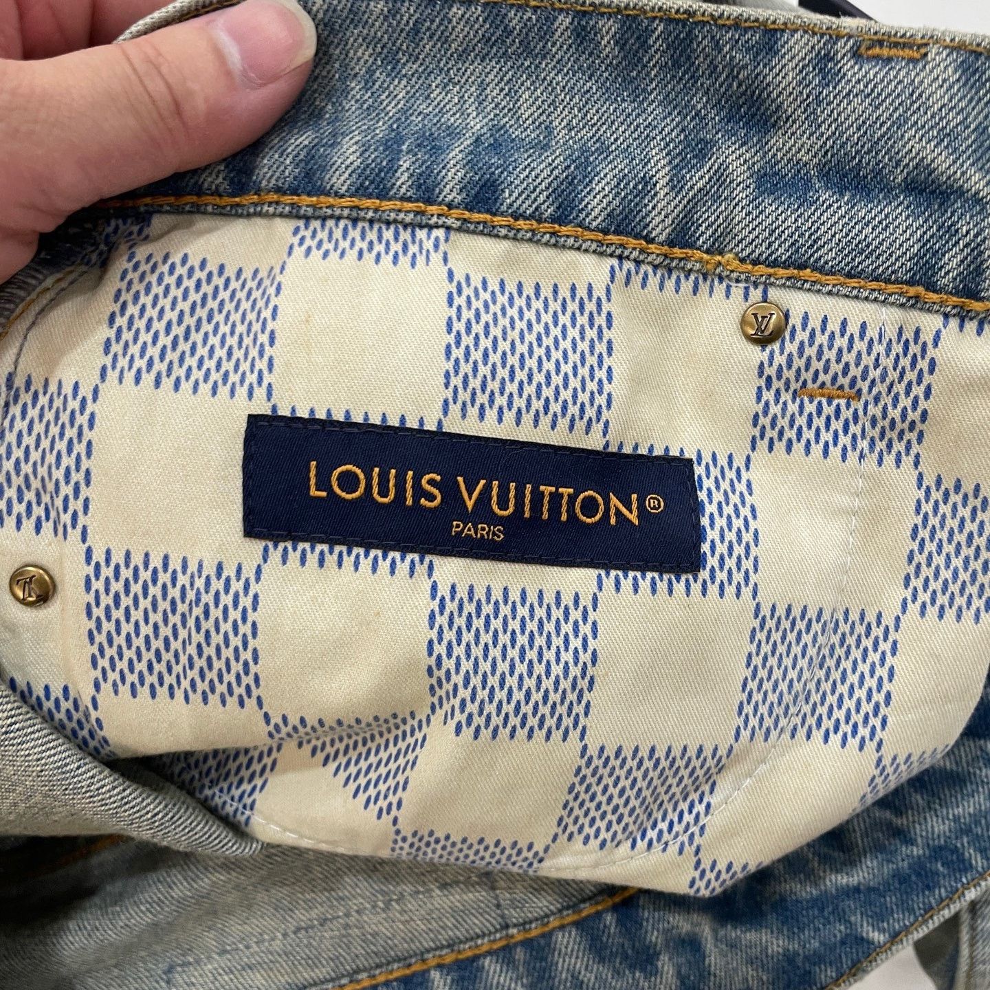 Louis Vuitton Louis Vuitton Embroidered Logo Denim Jeans 32 Size US 32 / EU 48 - 4 Thumbnail