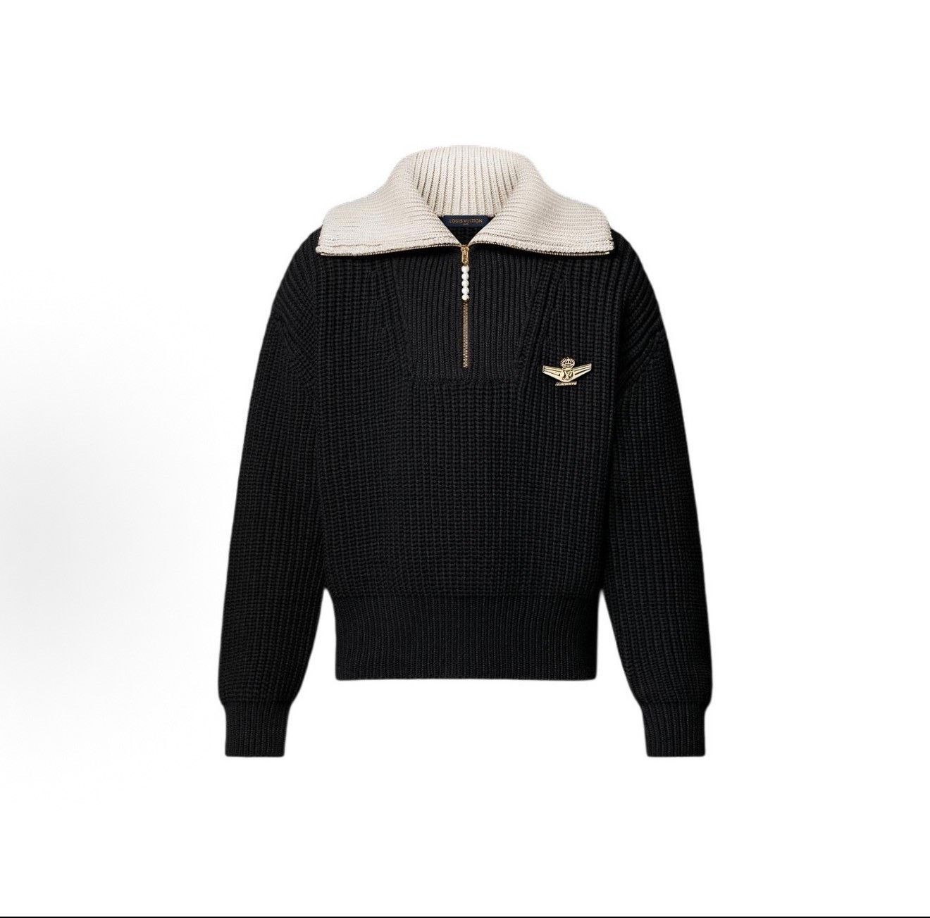 Louis Vuitton Louis Vuitton Half-Zip Wool Knit Sweater Size L Size US L / EU 52-54 / 3 - 2 Thumbnail