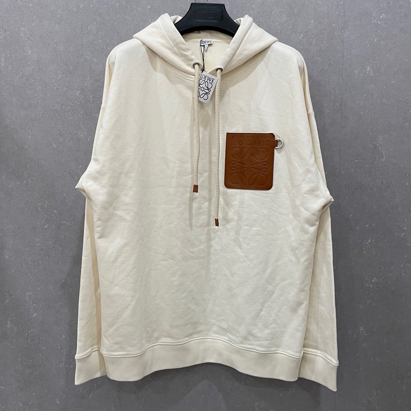 Loewe Loewe Leather Patch Logo Hoodie Size L Size US L / EU 52-54 / 3 - 7 Thumbnail