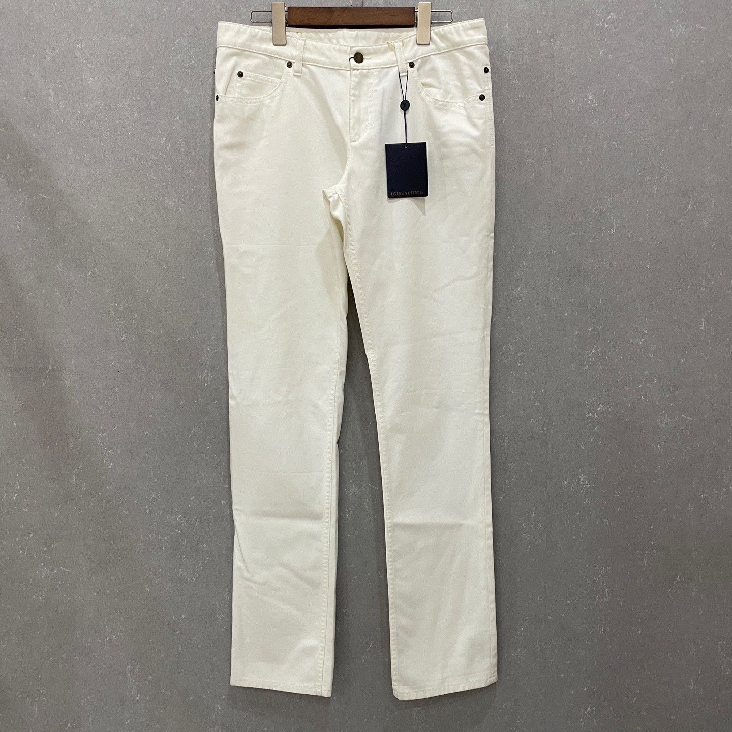 Louis Vuitton Louis Vuitton White Cotton Denim Jeans Size 28 Size US 28 / EU 44 - 2 Thumbnail