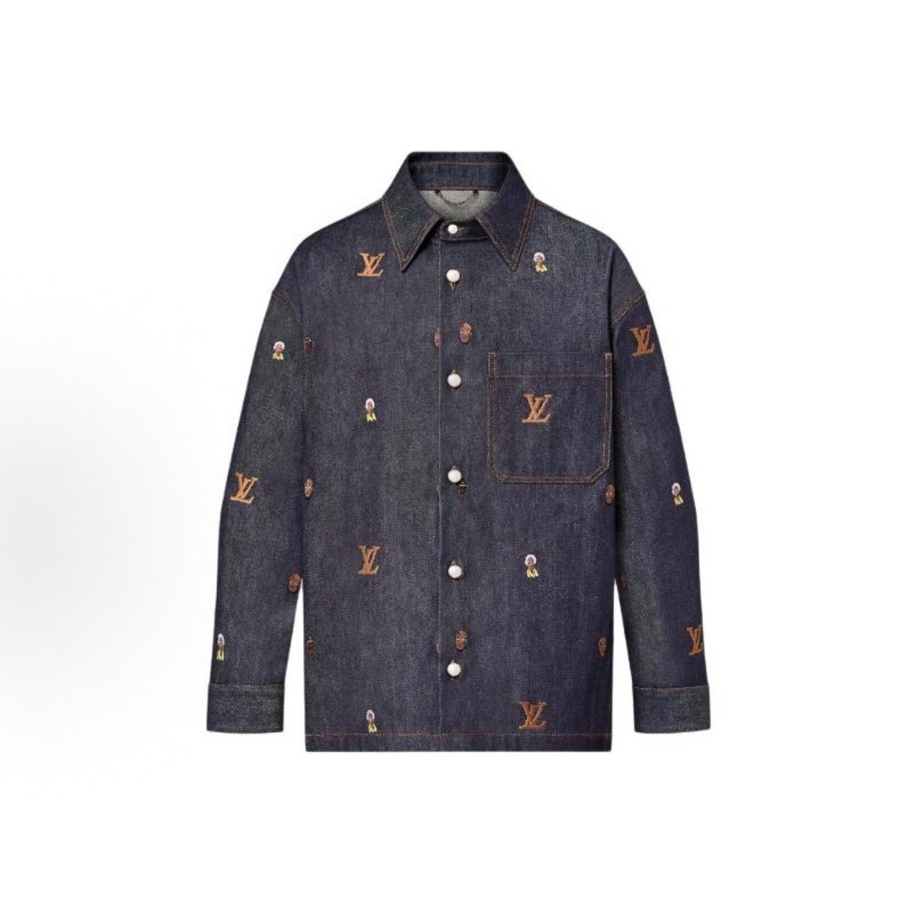 Louis Vuitton Louis Vuitton Pharrell Embroidered Denim Jacket 46 Size US S / EU 44-46 / 1 - 2 Thumbnail