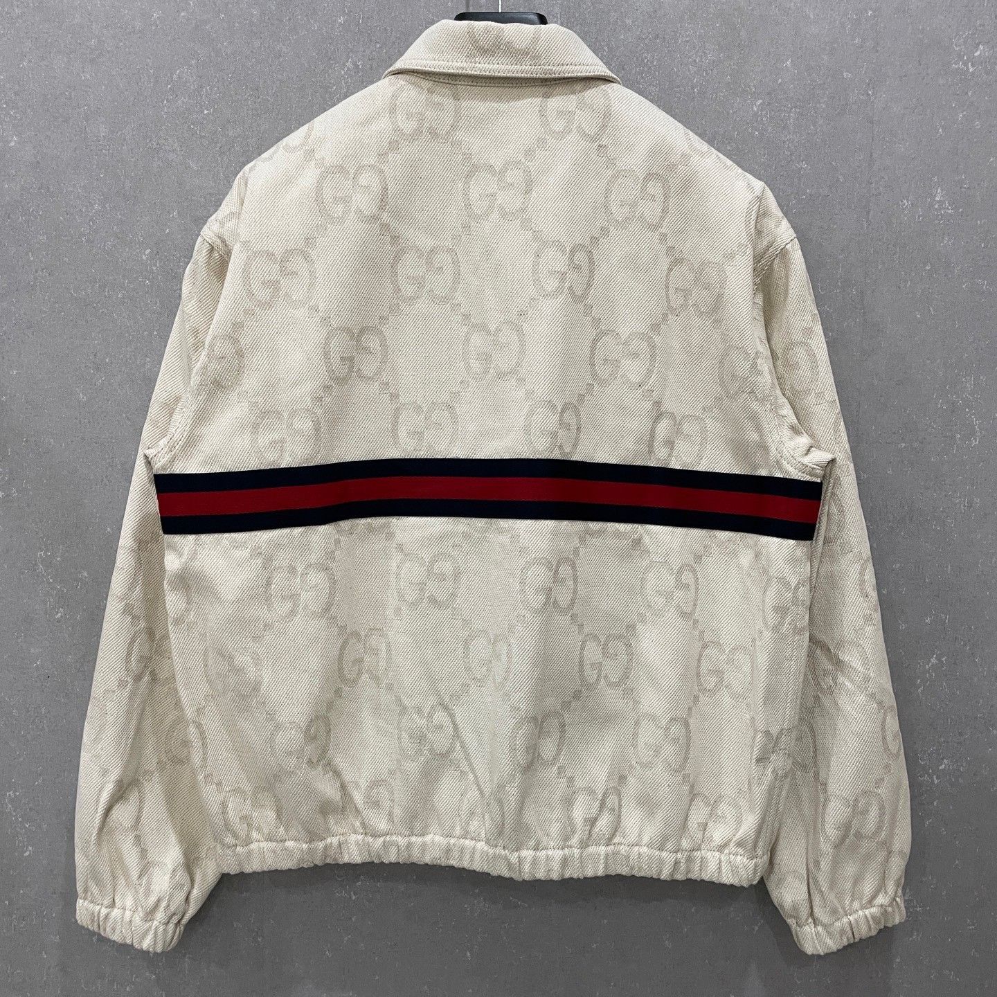 Gucci Gucci Web Stripe Monogram Denim Jacket 48 Size US M / EU 48-50 / 2 - 3 Thumbnail