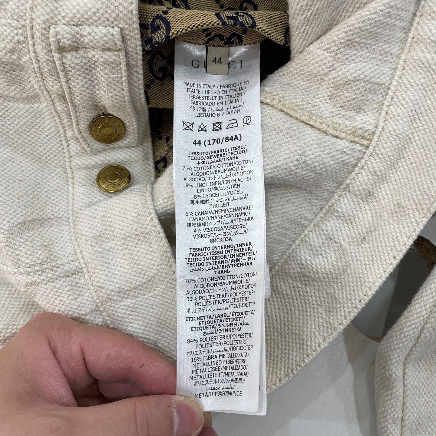 Gucci Gucci Jumbo GG Monogram Denim Jacket 44 Size US S / EU 44-46 / 1 - 5 Thumbnail