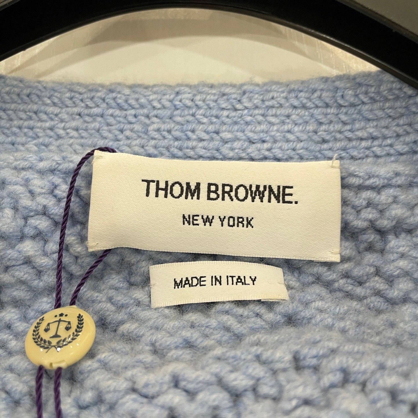 Thom Browne Thom Browne Sky Blue Wool Cardigan Size 40 Size US XXS / EU 40 - 4 Thumbnail