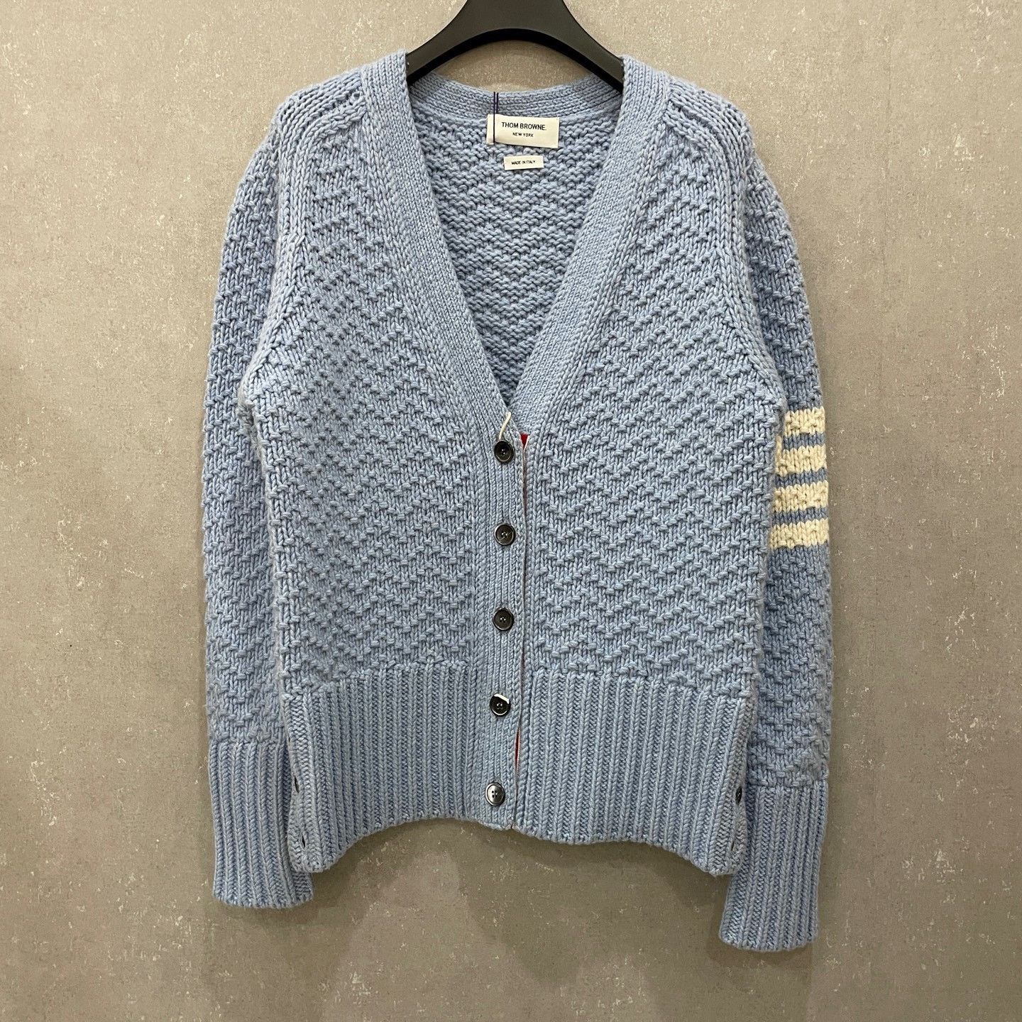 Thom Browne Thom Browne Sky Blue Wool Cardigan Size 40 Size US XXS / EU 40 - 2 Thumbnail