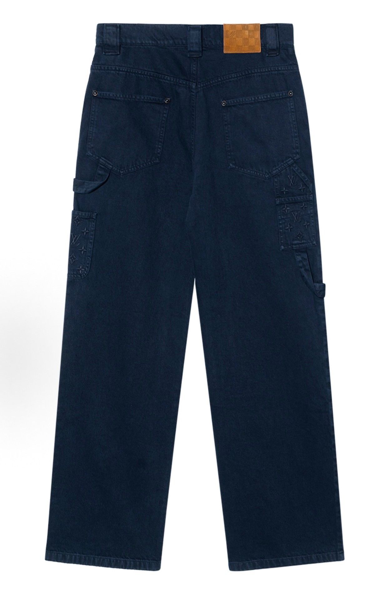 Louis Vuitton Louis Vuitton Monogram Embroidered Carpenter Jeans 30 Size US 30 / EU 46 - 3 Thumbnail