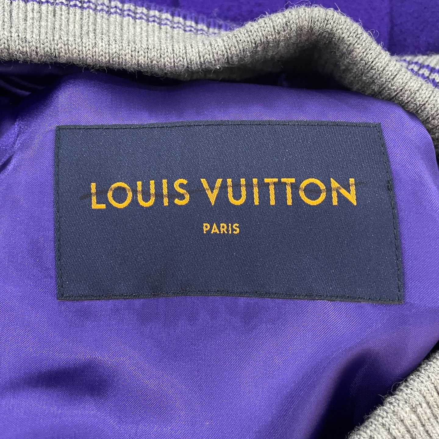 Louis Vuitton Louis Vuitton Purple Wool Embossed Varsity Jacket Size 48 Size US M / EU 48-50 / 2 - 4 Thumbnail