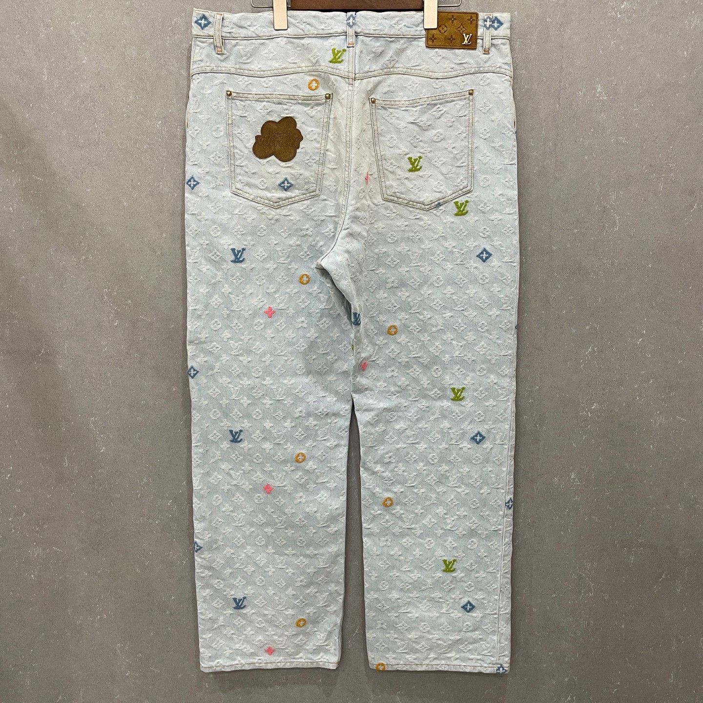 Louis Vuitton Louis Vuitton x Tyler Craggy Monogram Denim Jeans 36 Size US 36 / EU 52 - 3 Thumbnail