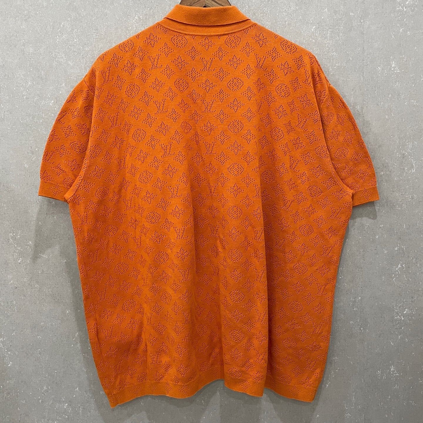 Louis Vuitton Louis Vuitton Monogram Knitted Shirt Orange L Size US L / EU 52-54 / 3 - 3 Thumbnail