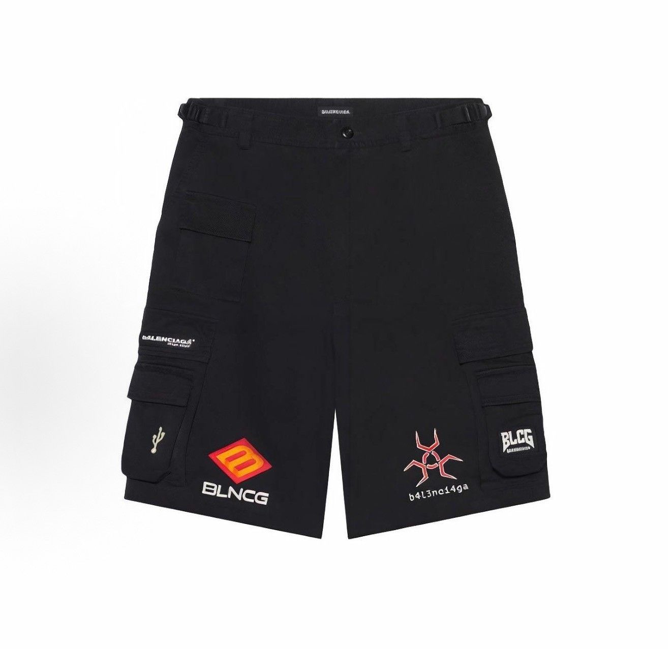 Balenciaga Balenciaga Gamer Patch Cargo Shorts Size 44 Size US 28 / EU 44 - 2 Thumbnail