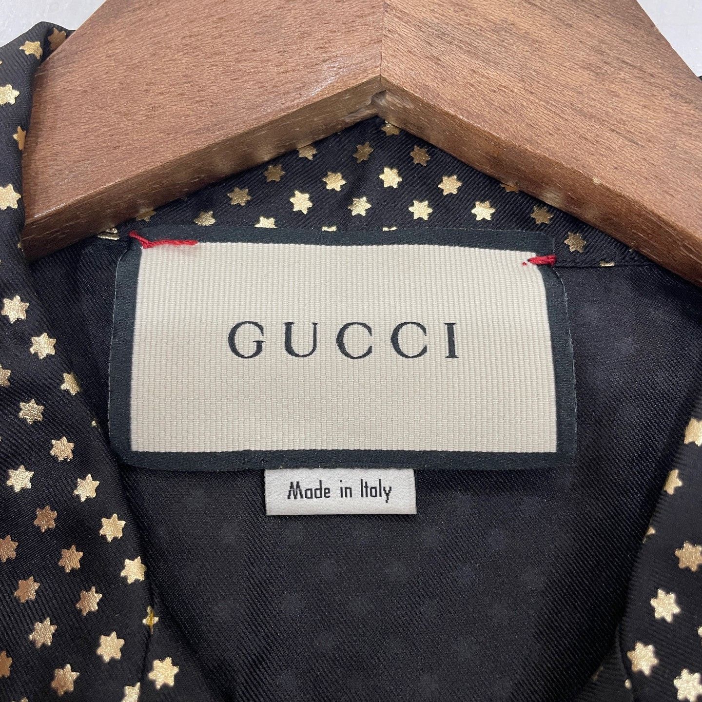 Gucci Gucci Star Print Silk Short Sleeve Shirt 44 Size US S / EU 44-46 / 1 - 4 Thumbnail