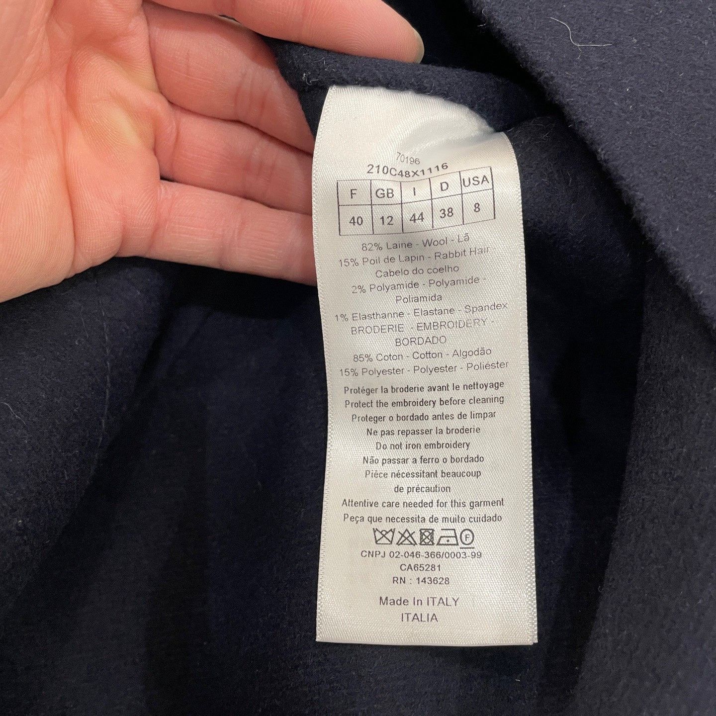 Dior Dior Embroidered Logo Sailor Collar Jacket 40 Size M / US 6-8 / IT 42-44 - 5 Thumbnail