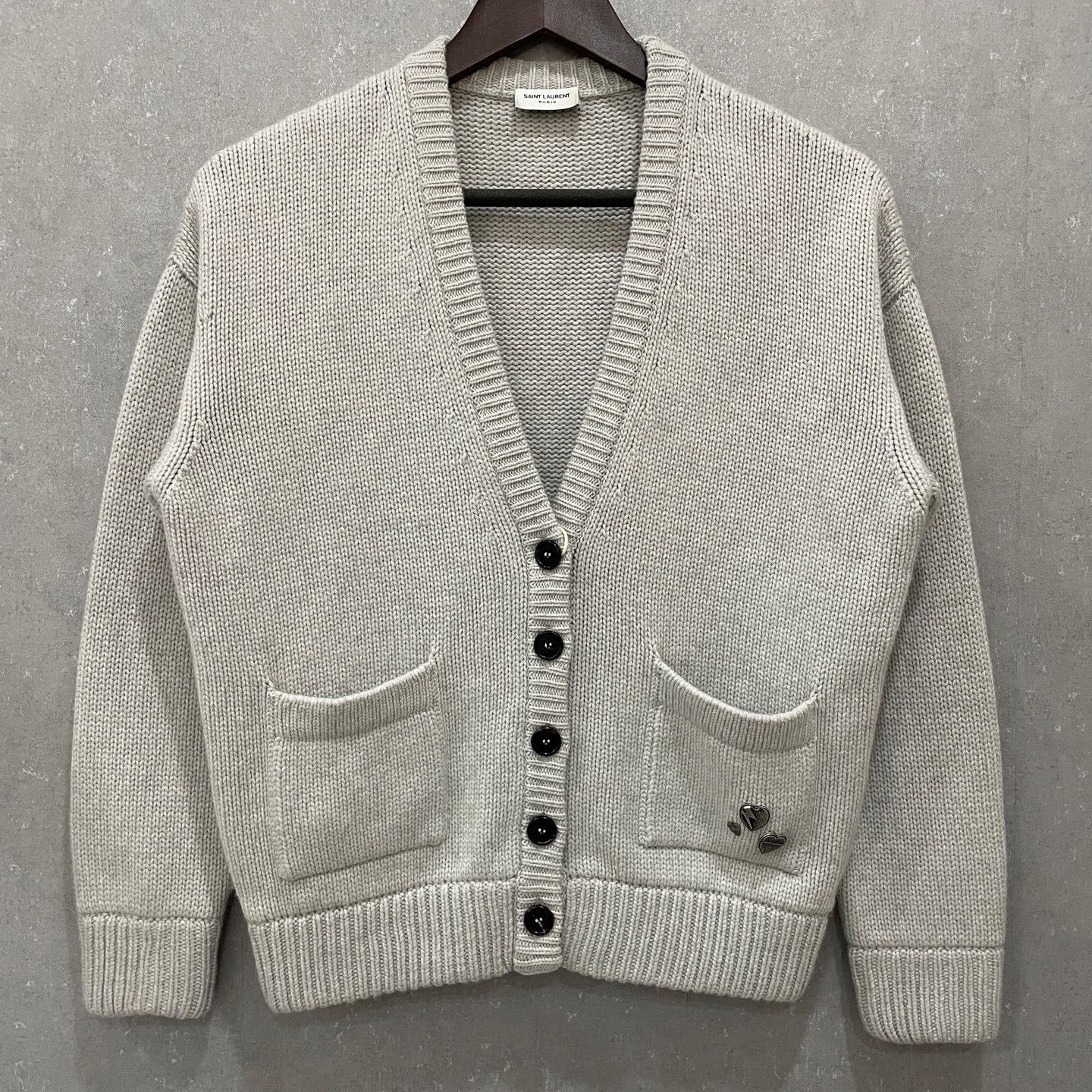 Saint Laurent Paris Saint Laurent Grey Knit Cardigan XS Size US XS / EU 42 / 0 - 2 Thumbnail