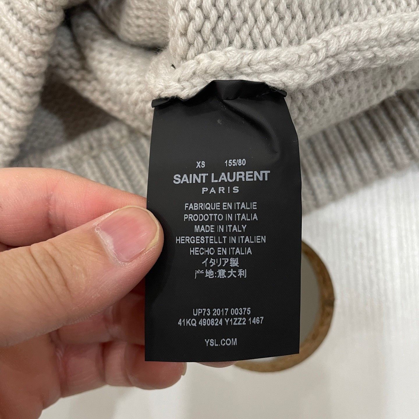 Saint Laurent Paris Saint Laurent Grey Knit Cardigan XS Size US XS / EU 42 / 0 - 5 Thumbnail