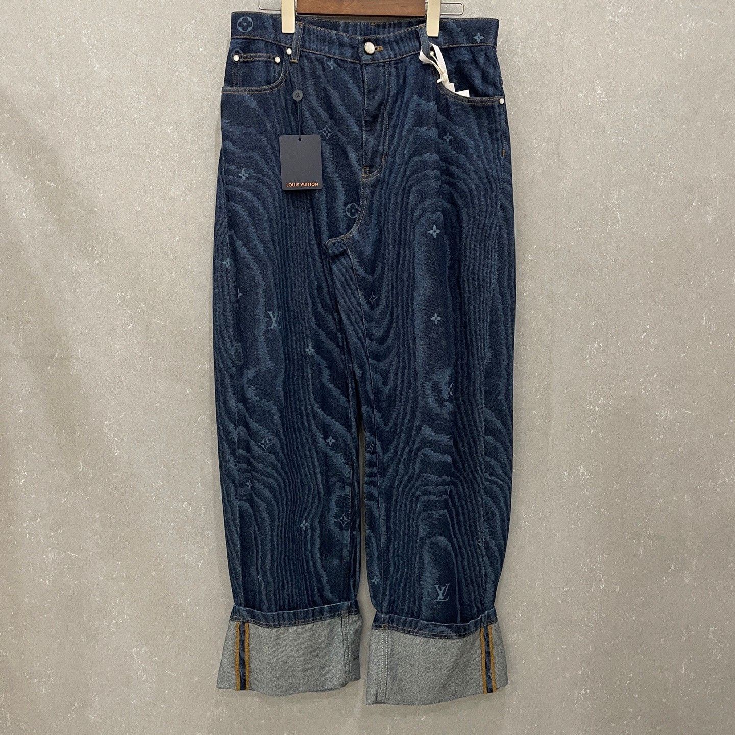 Louis Vuitton Louis Vuitton Monogram Wood Grain Denim Jeans 32 Size US 32 / EU 48 - 3 Thumbnail