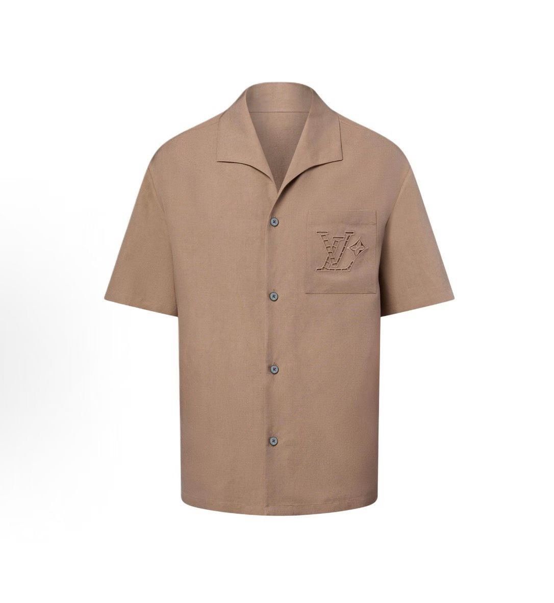Louis Vuitton Louis Vuitton Logo Embroidered Hemp Silk Shirt XS Size US XS / EU 42 / 0 - 2 Thumbnail