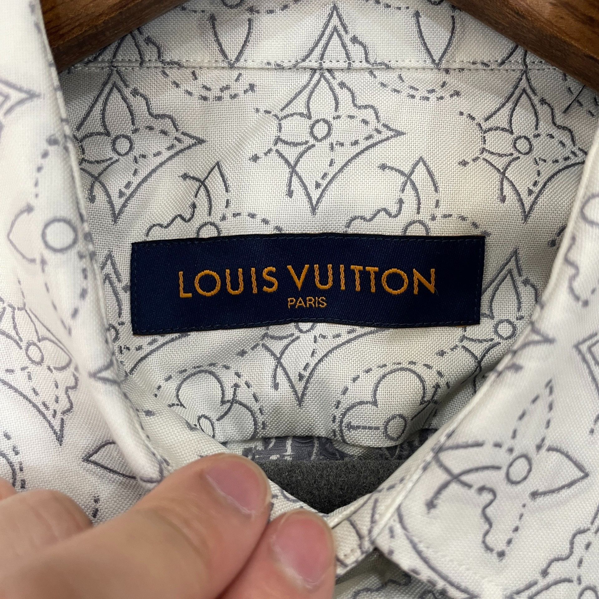 Louis Vuitton Louis Vuitton Monogram Print Button Up Shirt XXL Size US XXL / EU 58 / 5 - 4 Thumbnail