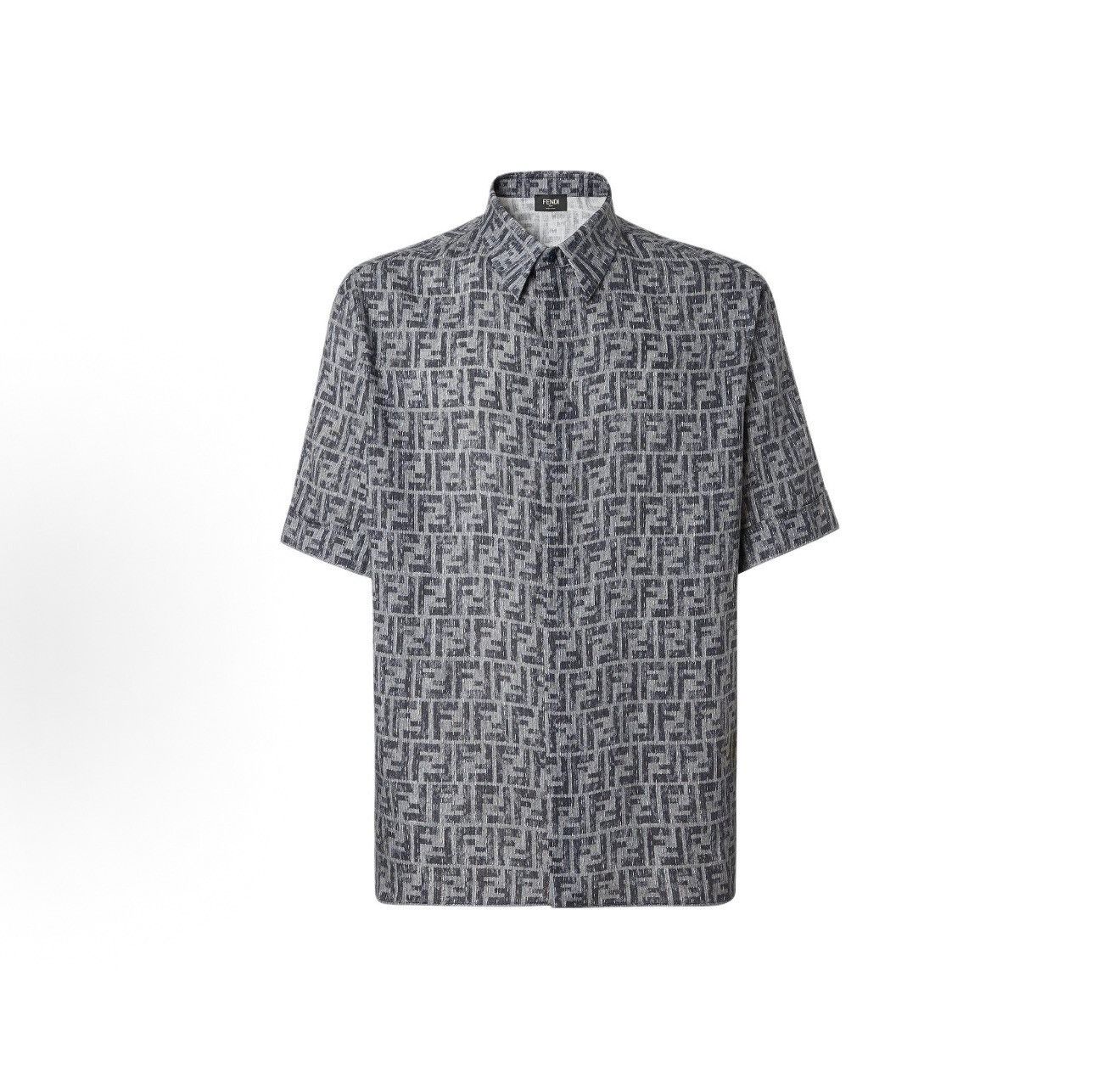 Fendi Fendi FF Monogram Linen Short Sleeve Shirt 38 Size US S / EU 44-46 / 1 - 2 Thumbnail