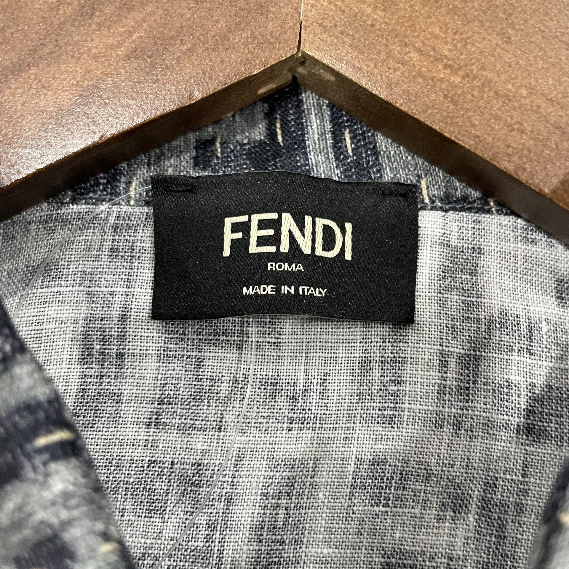 Fendi Fendi FF Monogram Linen Short Sleeve Shirt 38 Size US S / EU 44-46 / 1 - 5 Thumbnail
