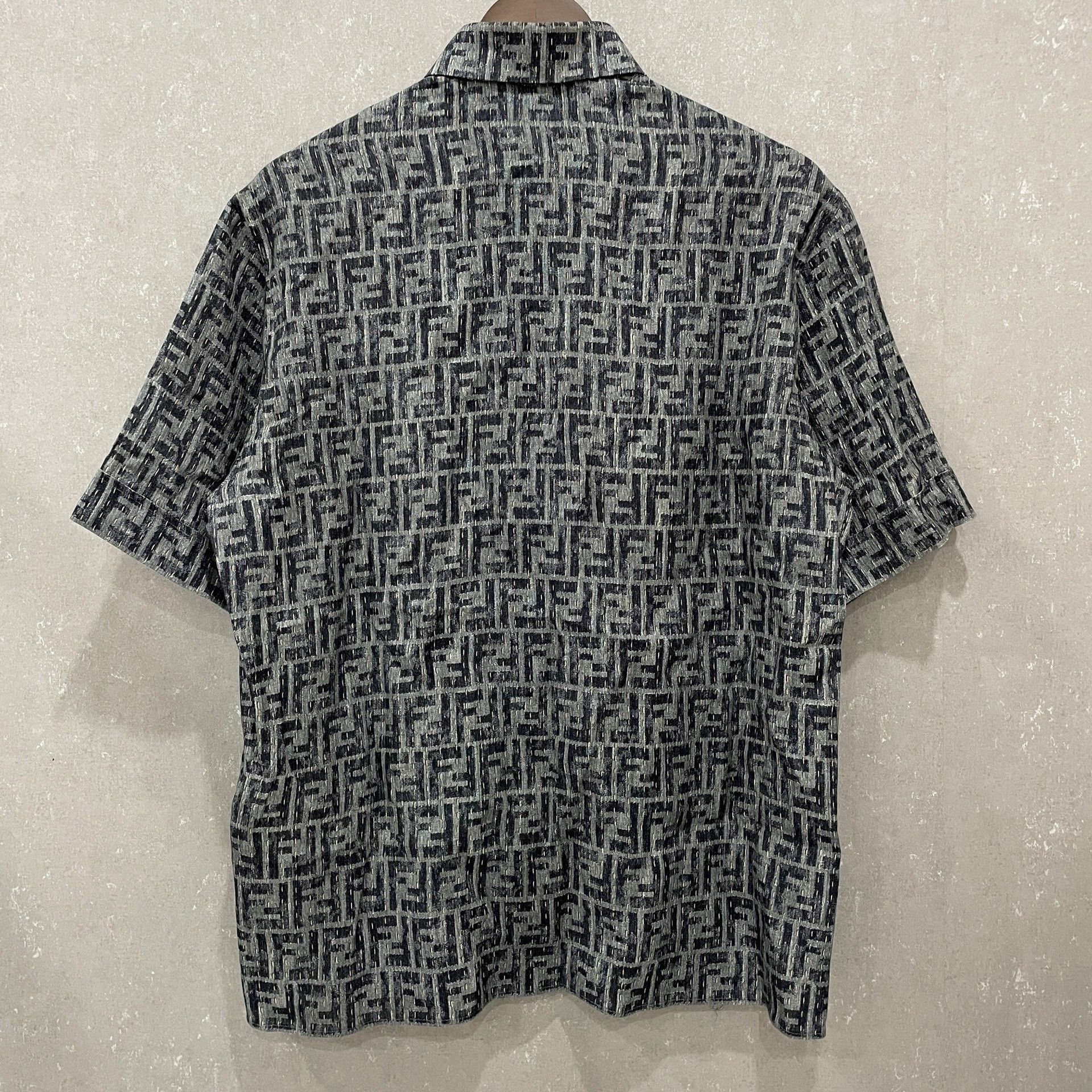 Fendi Fendi FF Monogram Linen Short Sleeve Shirt 38 Size US S / EU 44-46 / 1 - 4 Thumbnail