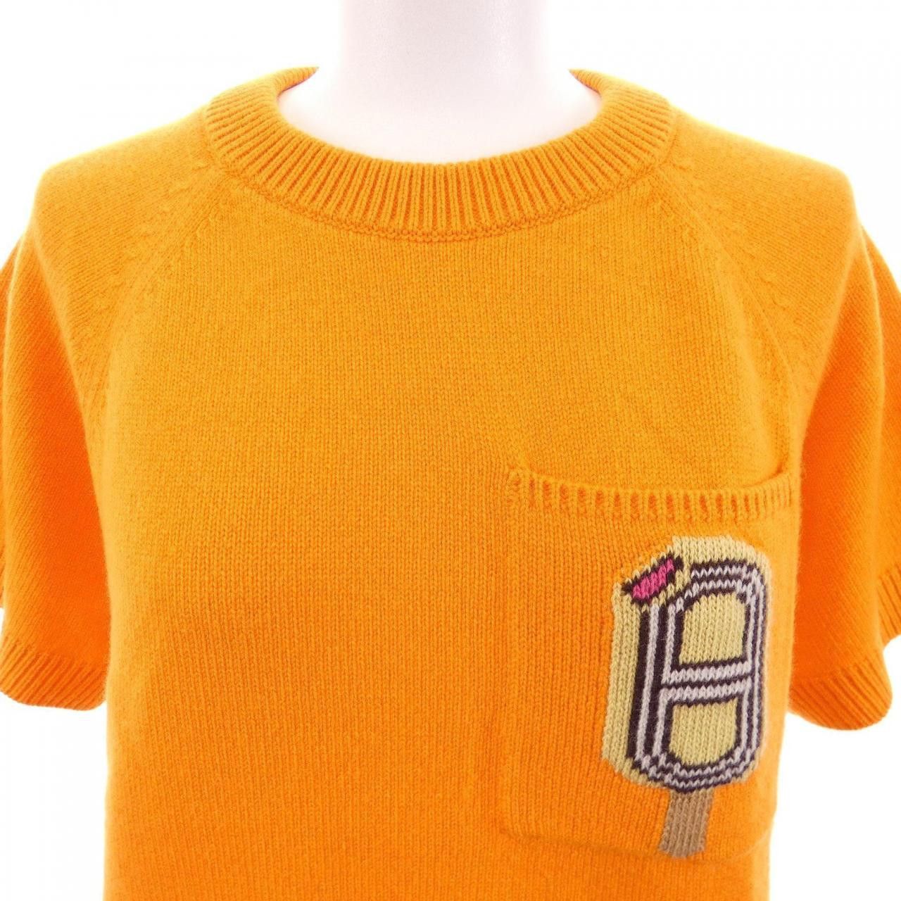 Hermes Hermes Hermes Oversize Sweater Cashmere Knit Textile Tops DUTY FREE for USA Size ONE SIZE - 5 Thumbnail