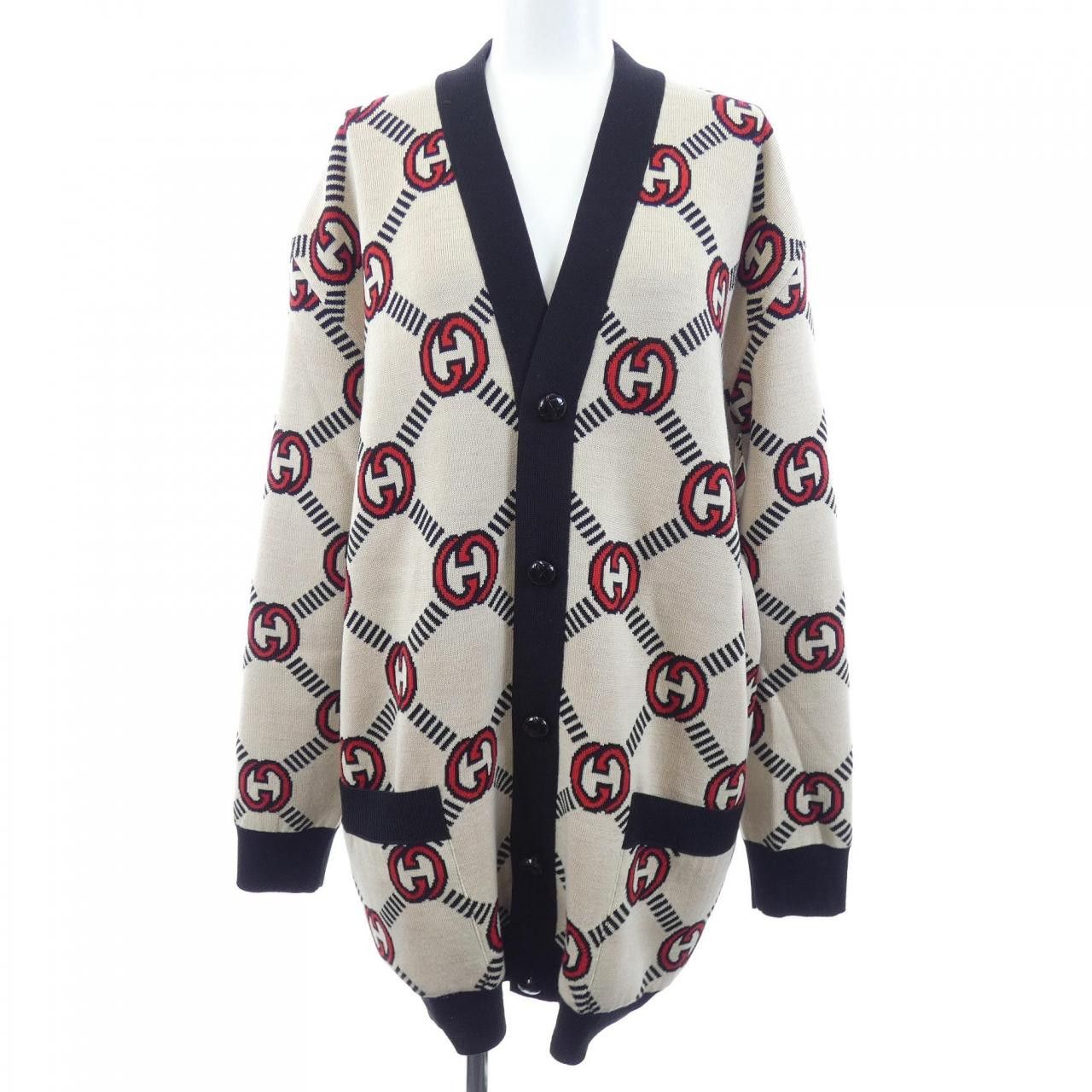 Gucci Gucci Gucci Interlocking G Cardigan Textile Tops 678308XKB7T DUTY FREE for USA Size ONE SIZE - 7 Thumbnail