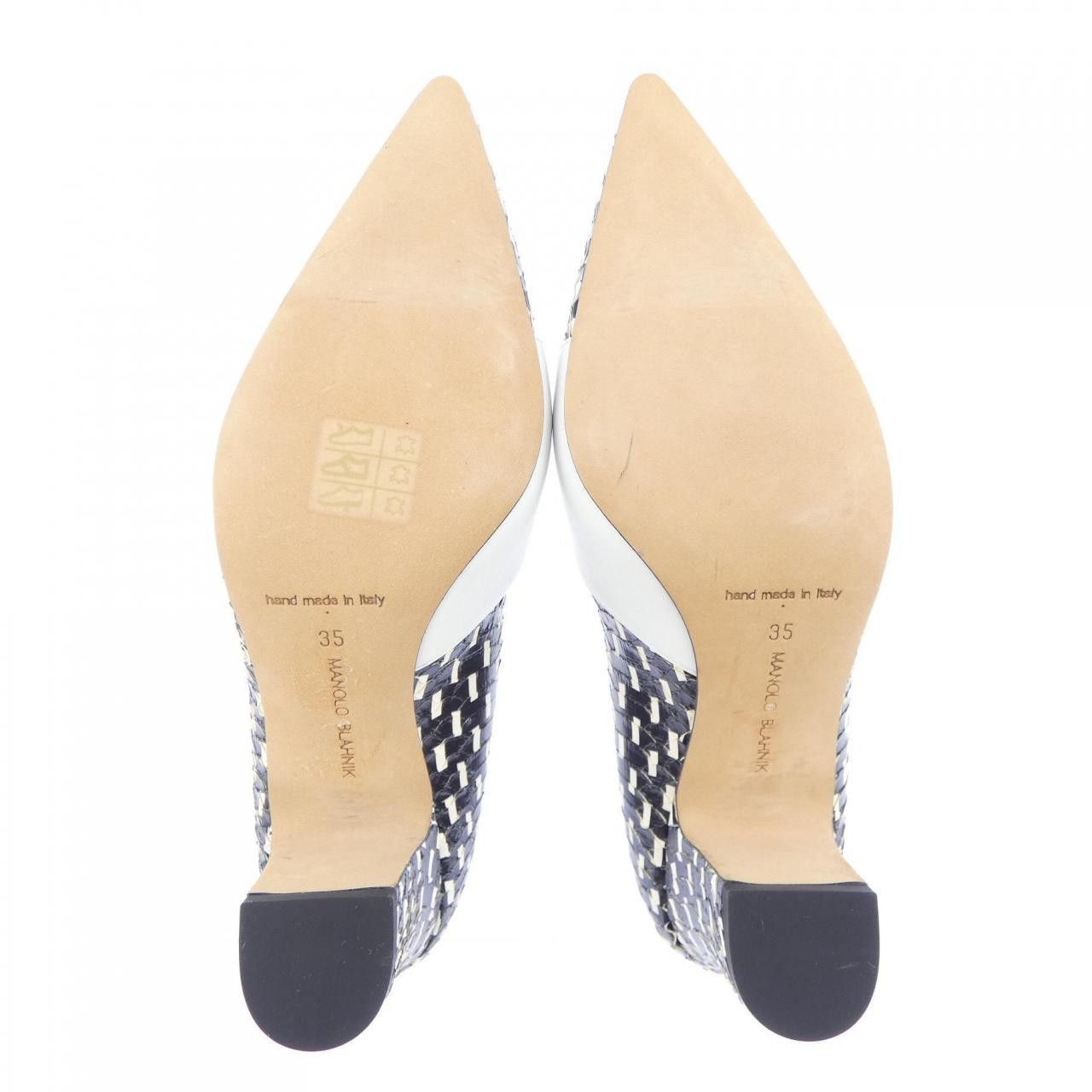 Manolo Blahnik Manolo Blahnik Manolo Blahnik Python Pumps Leather Shoes DUTY FREE for USA Size ONE SIZE - 4 Thumbnail