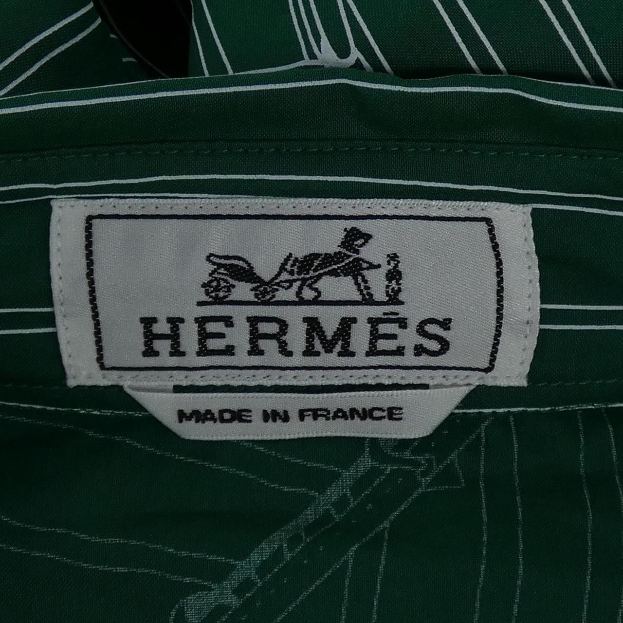 Hermes Hermes Hermes Vin Portant Finesse Cotton Shirt Textile Dress Shirt DUTY FREE for USA Size ONE SIZE - 4 Thumbnail
