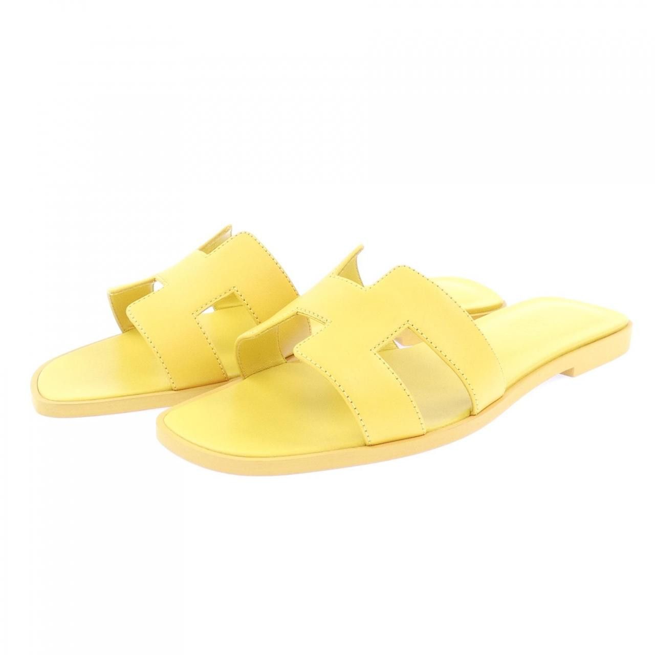 Hermes Hermes Hermes Oran Calf Sandals Leather Shoes DUTY FREE for USA Size ONE SIZE - 3 Thumbnail