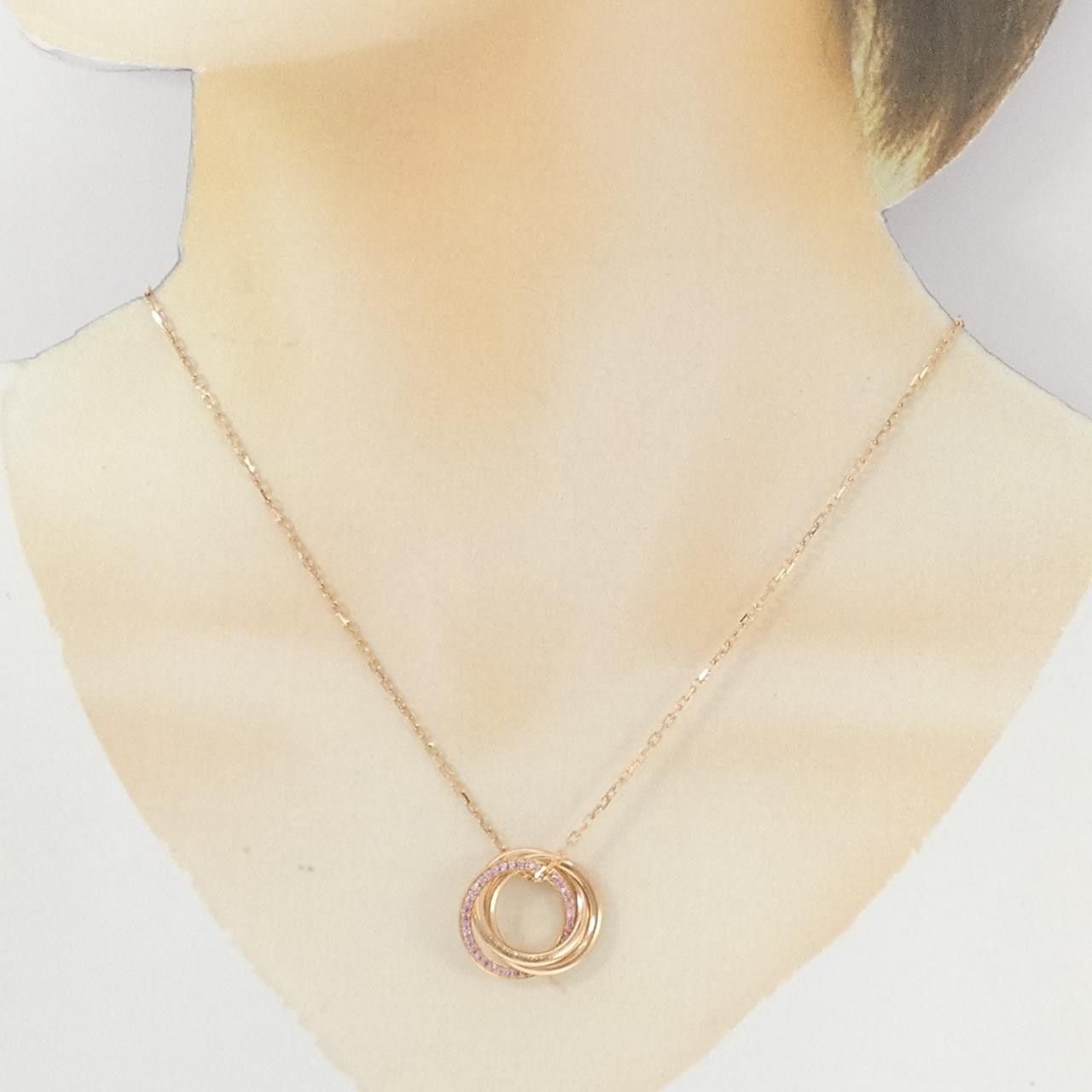 Cartier Cartier Cartier Trinity 18K Pink Gold Sapphire Necklace Precious Metal Necklace B3046000 DUTY FREE for USA Size ONE SIZE - 6 Thumbnail