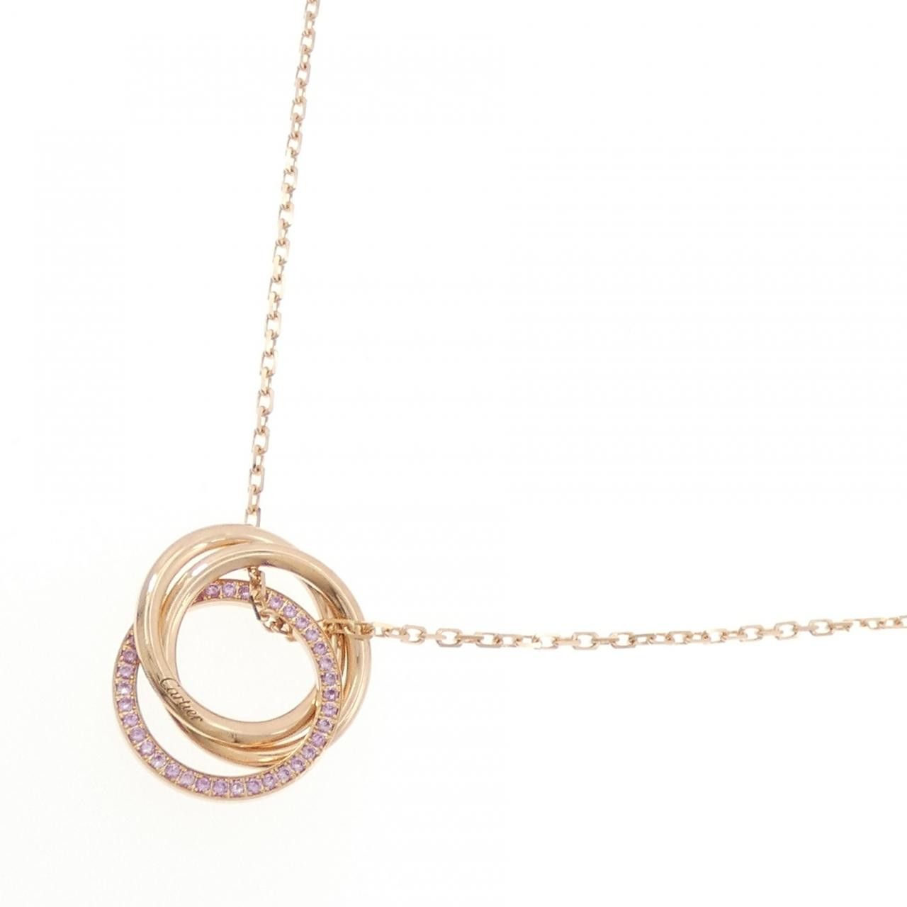 Cartier Cartier Cartier Trinity 18K Pink Gold Sapphire Necklace Precious Metal Necklace B3046000 DUTY FREE for USA Size ONE SIZE - 2 Thumbnail