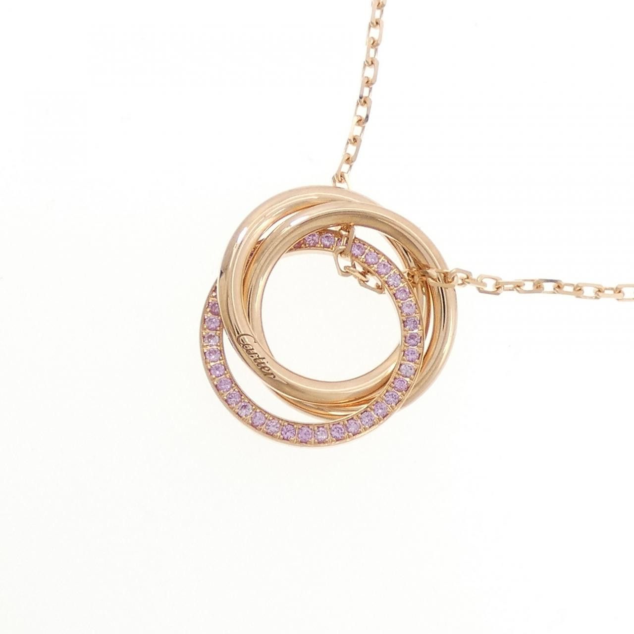 Cartier Cartier Cartier Trinity 18K Pink Gold Sapphire Necklace Precious Metal Necklace B3046000 DUTY FREE for USA Size ONE SIZE - 3 Thumbnail