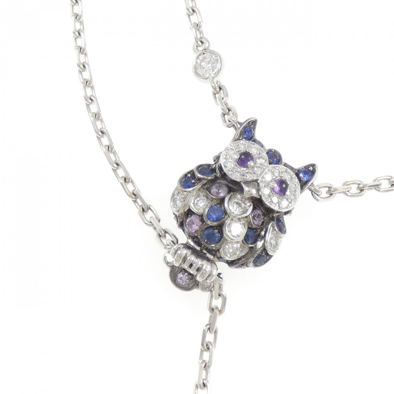 Other Boucheron Boucheron 18K White Gold Multi Gem Diamond Necklace Precious Metal Necklace DUTY FREE for USA Size ONE SIZE - 3 Thumbnail