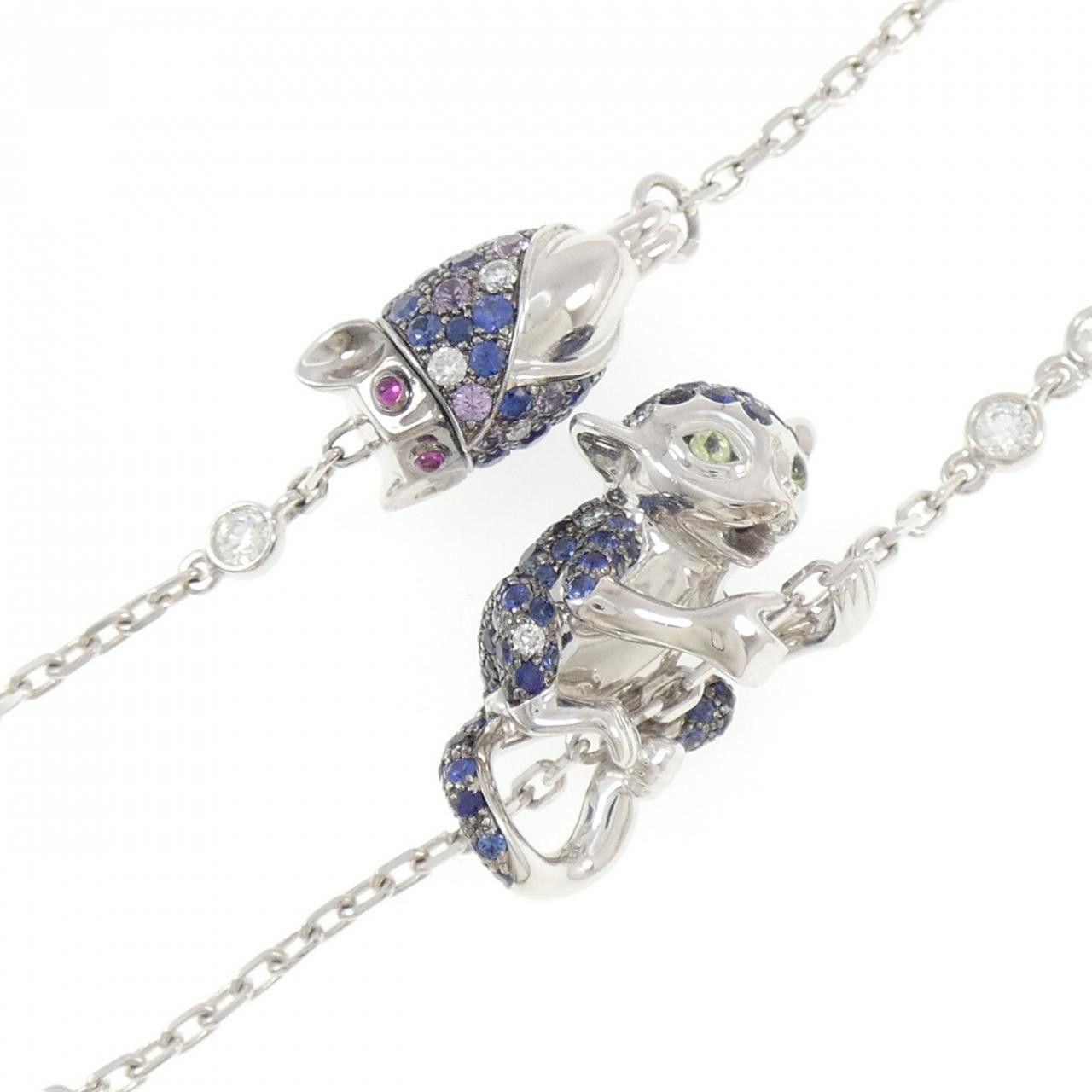 Other Boucheron Boucheron 18K White Gold Multi Gem Diamond Necklace Precious Metal Necklace DUTY FREE for USA Size ONE SIZE - 5 Thumbnail