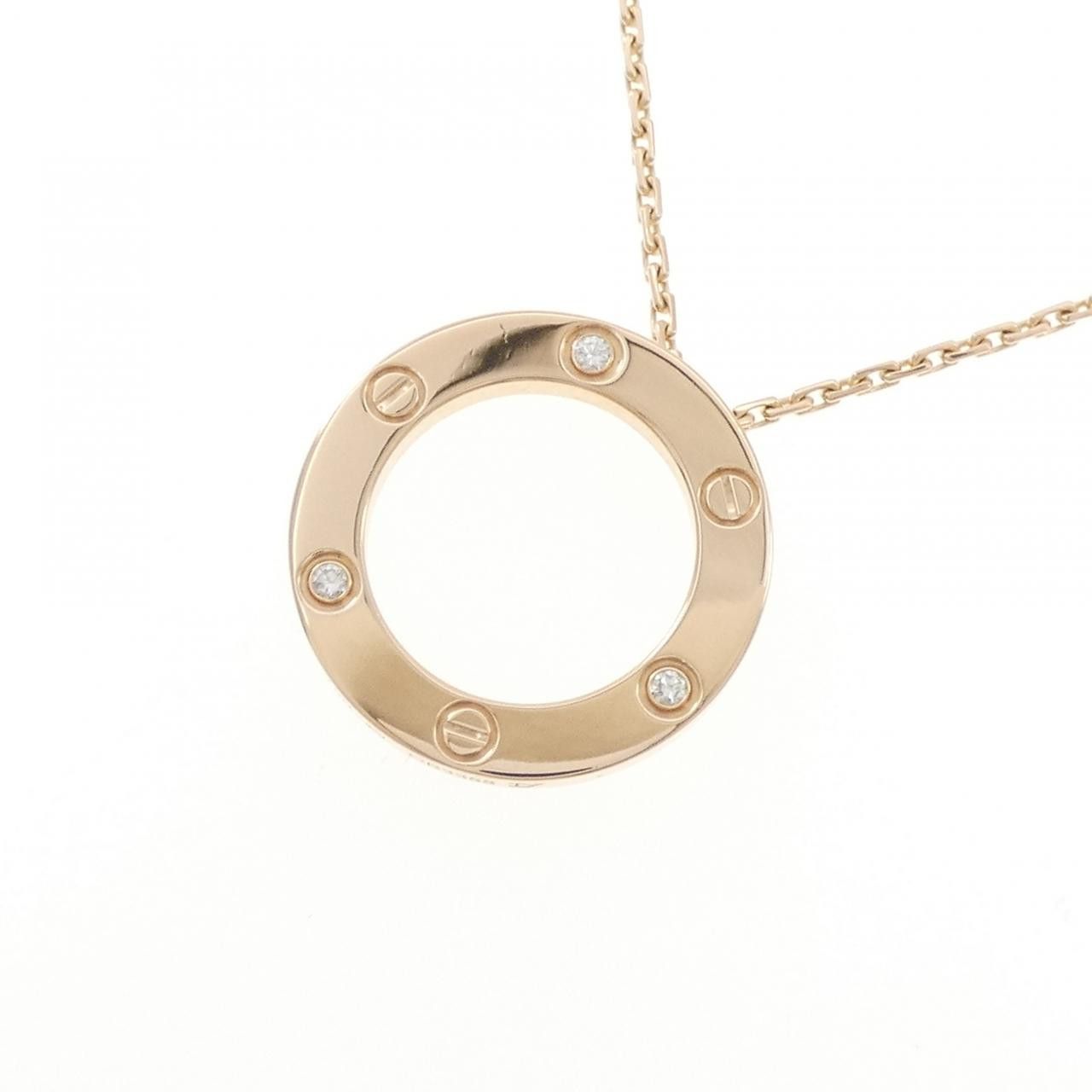 Cartier Cartier Cartier LOVE 750 Pink Gold Diamond Necklace Precious Metal Necklace DUTY FREE for USA Size ONE SIZE - 3 Thumbnail