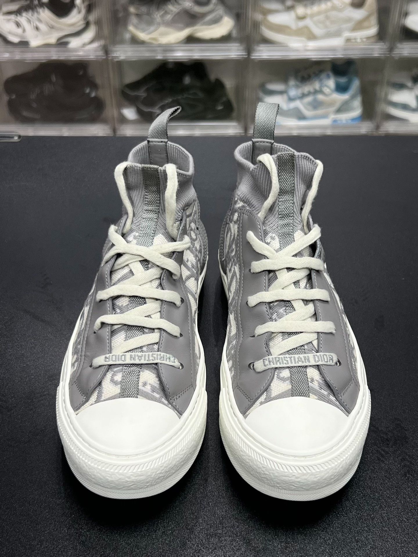 Dior Dior Gray Hitop Sneakers us_7 Women Size US 7 / IT 37 - 2 Thumbnail