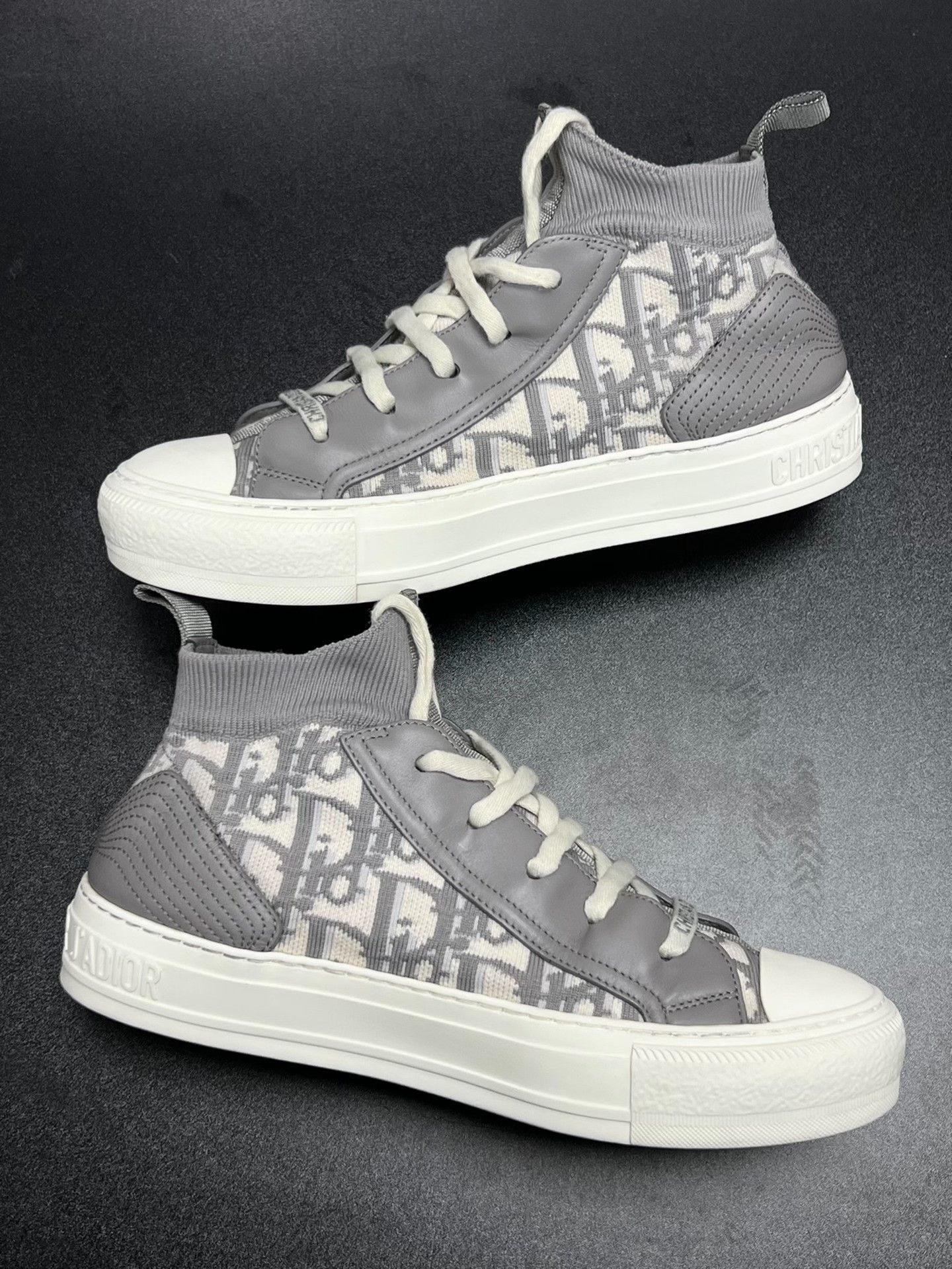 Dior Dior Gray Hitop Sneakers us_7 Women Size US 7 / IT 37 - 6 Thumbnail