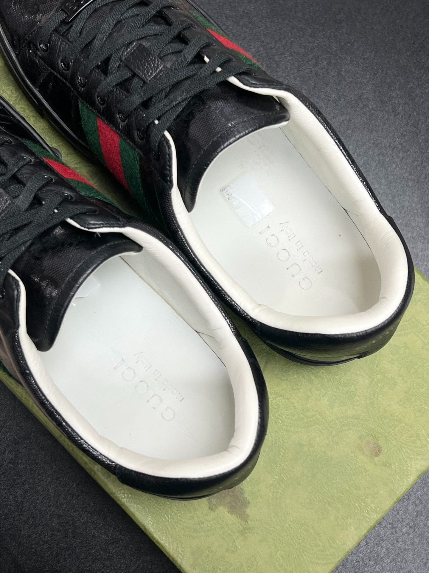 Gucci Gucci Canvas Black Lowtop Sneakers 9.5 Men Size US 9.5 / EU 42-43 - 4 Thumbnail